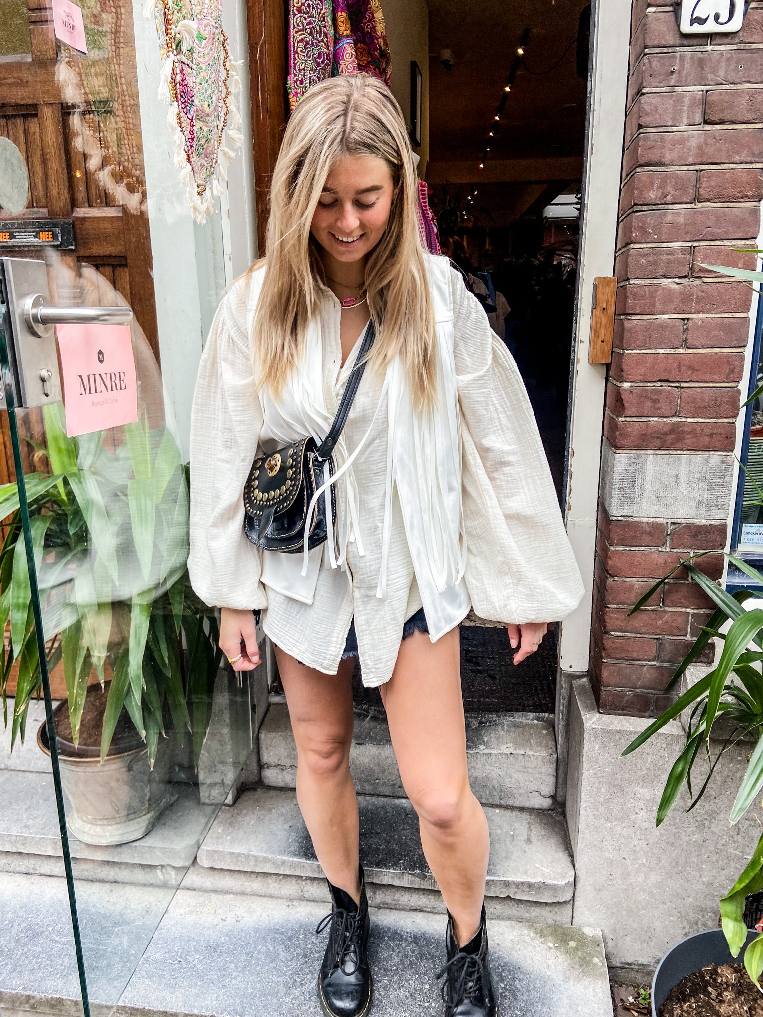 Santos Blouse Beige/Off White