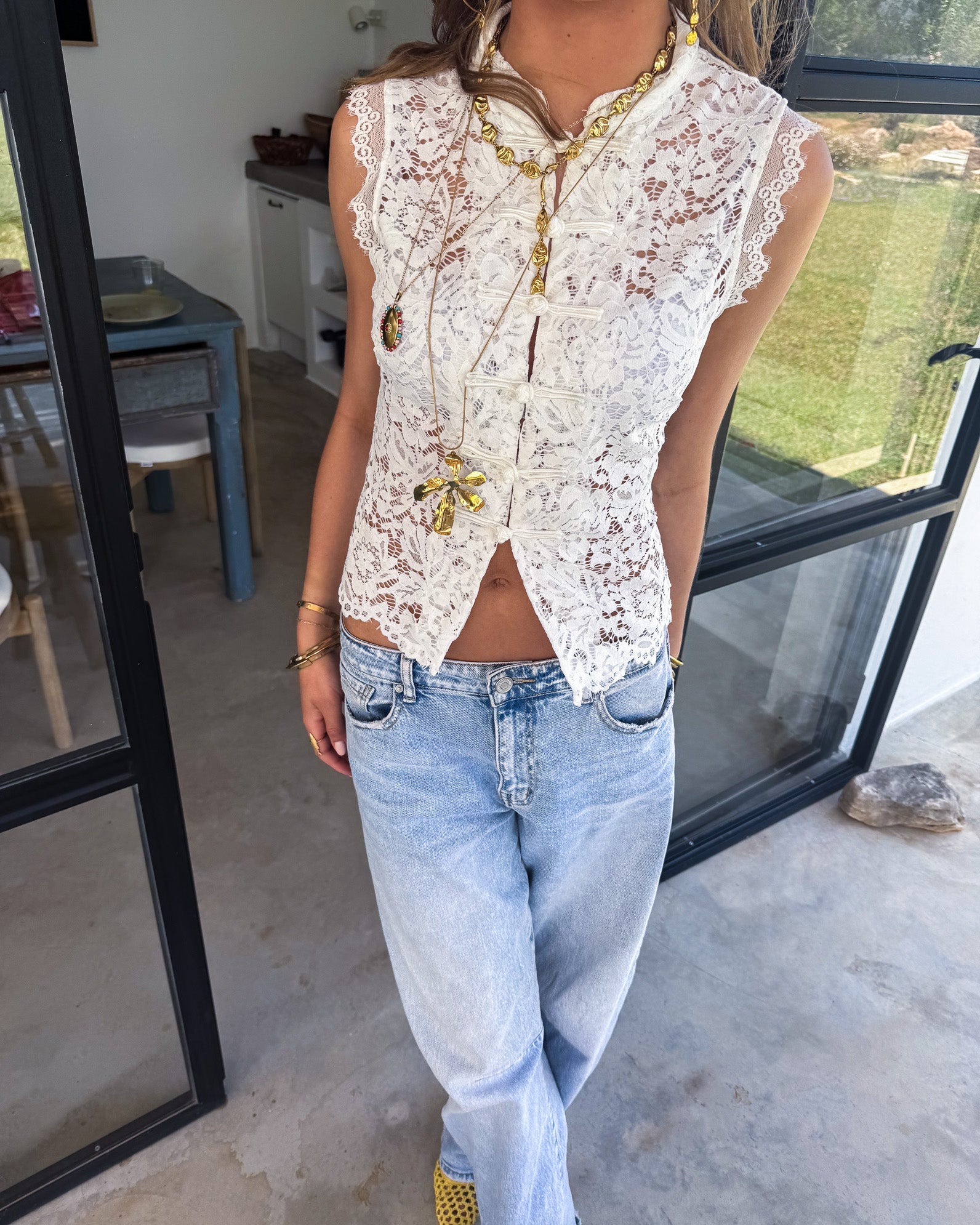 Romee Lace Top Wit