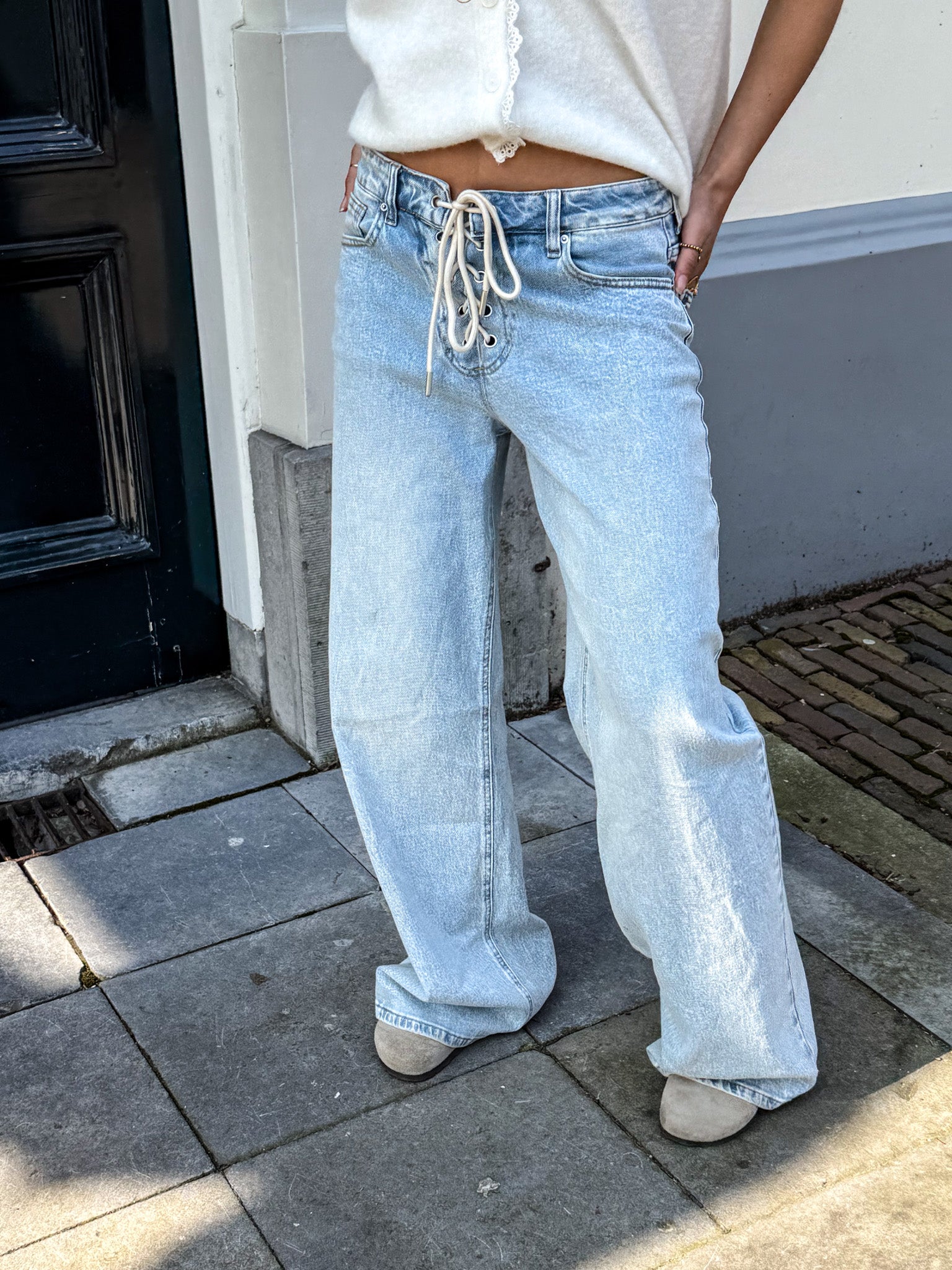 Rope Wide Leg Jeans