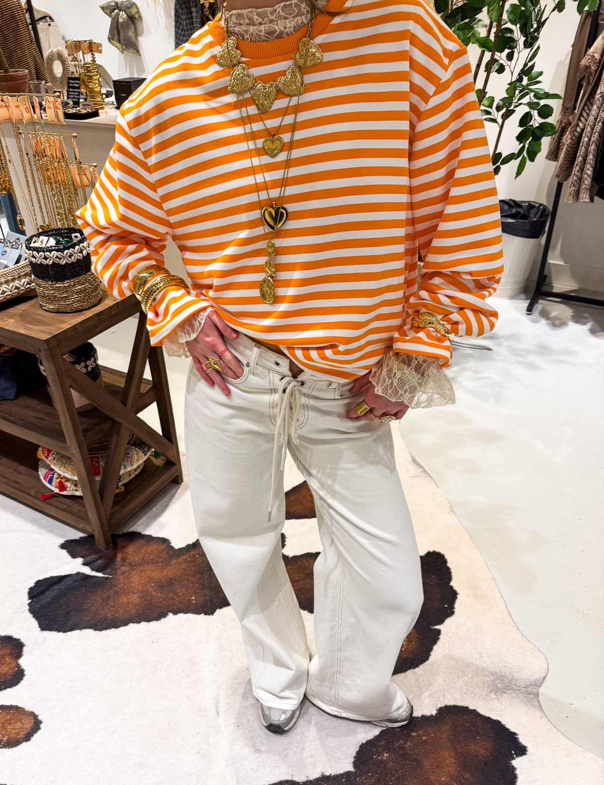 Stripes on Stripes Longsleeve | Orange