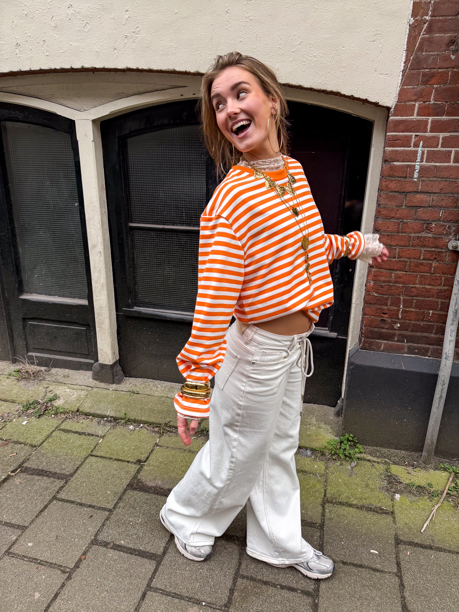 Stripes on Stripes Longsleeve Orange