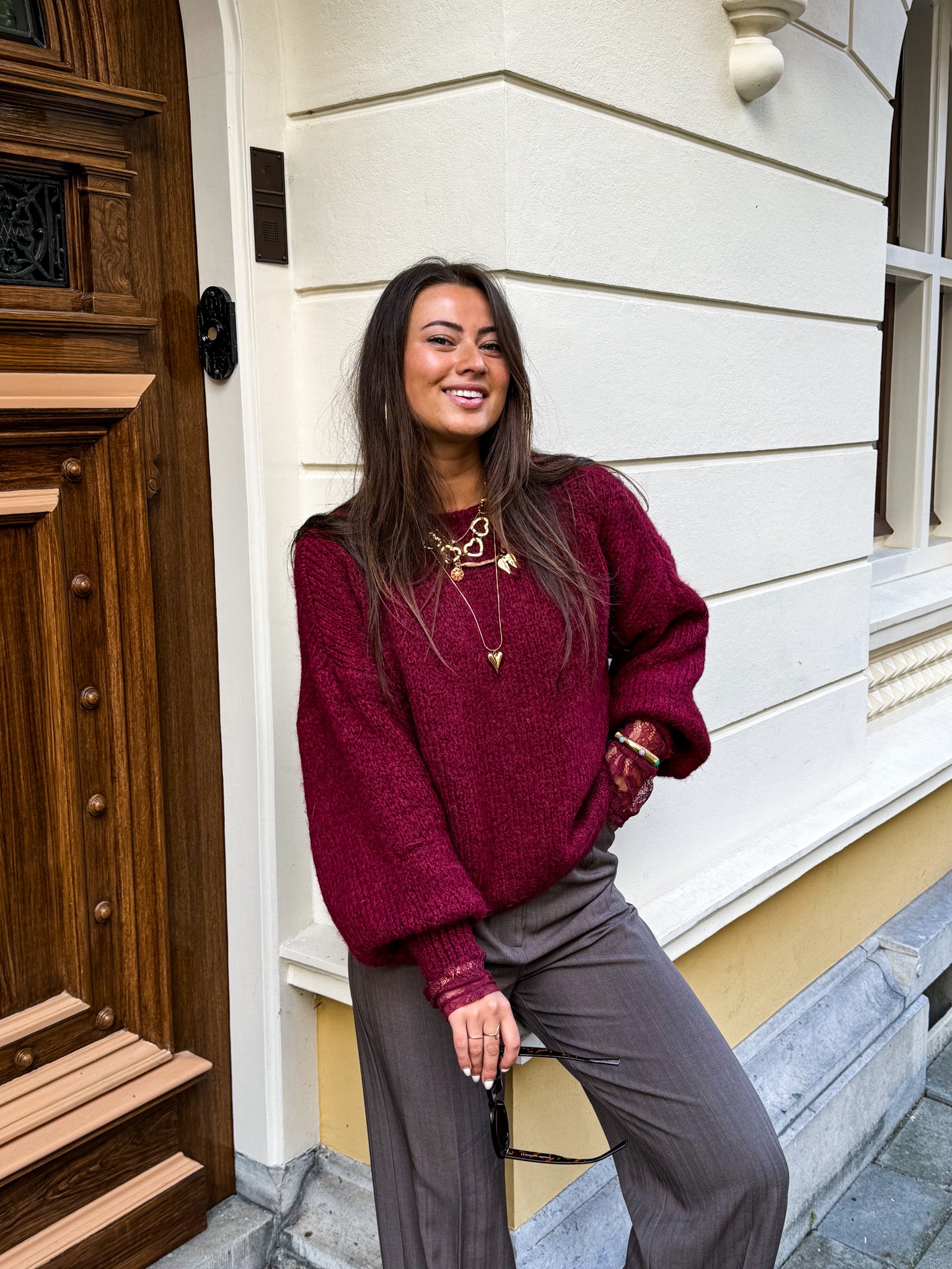 Rosa Knit Bordeaux