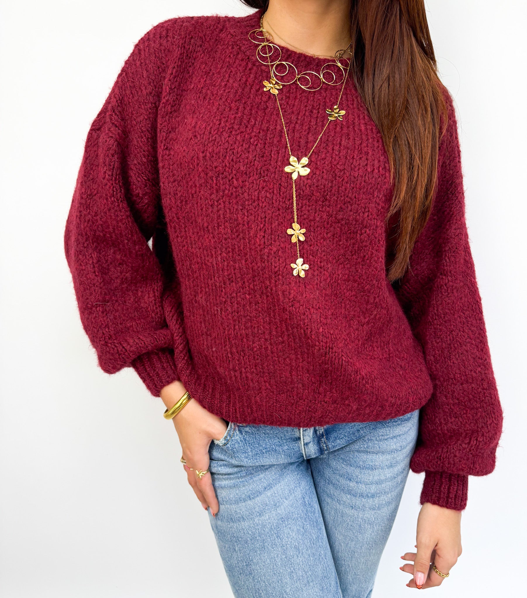Rosa Knit Bordeaux