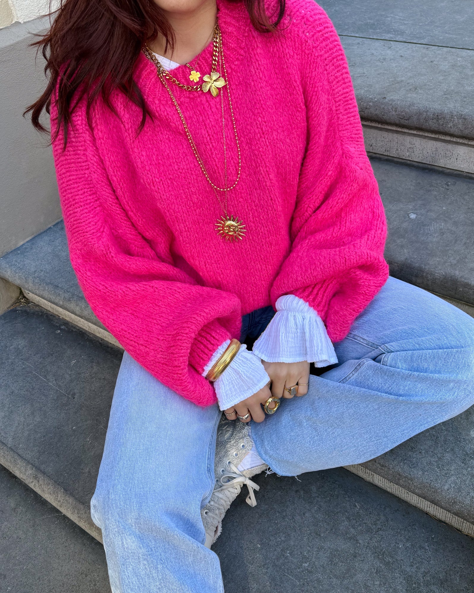Rosa Knit Fuchsia