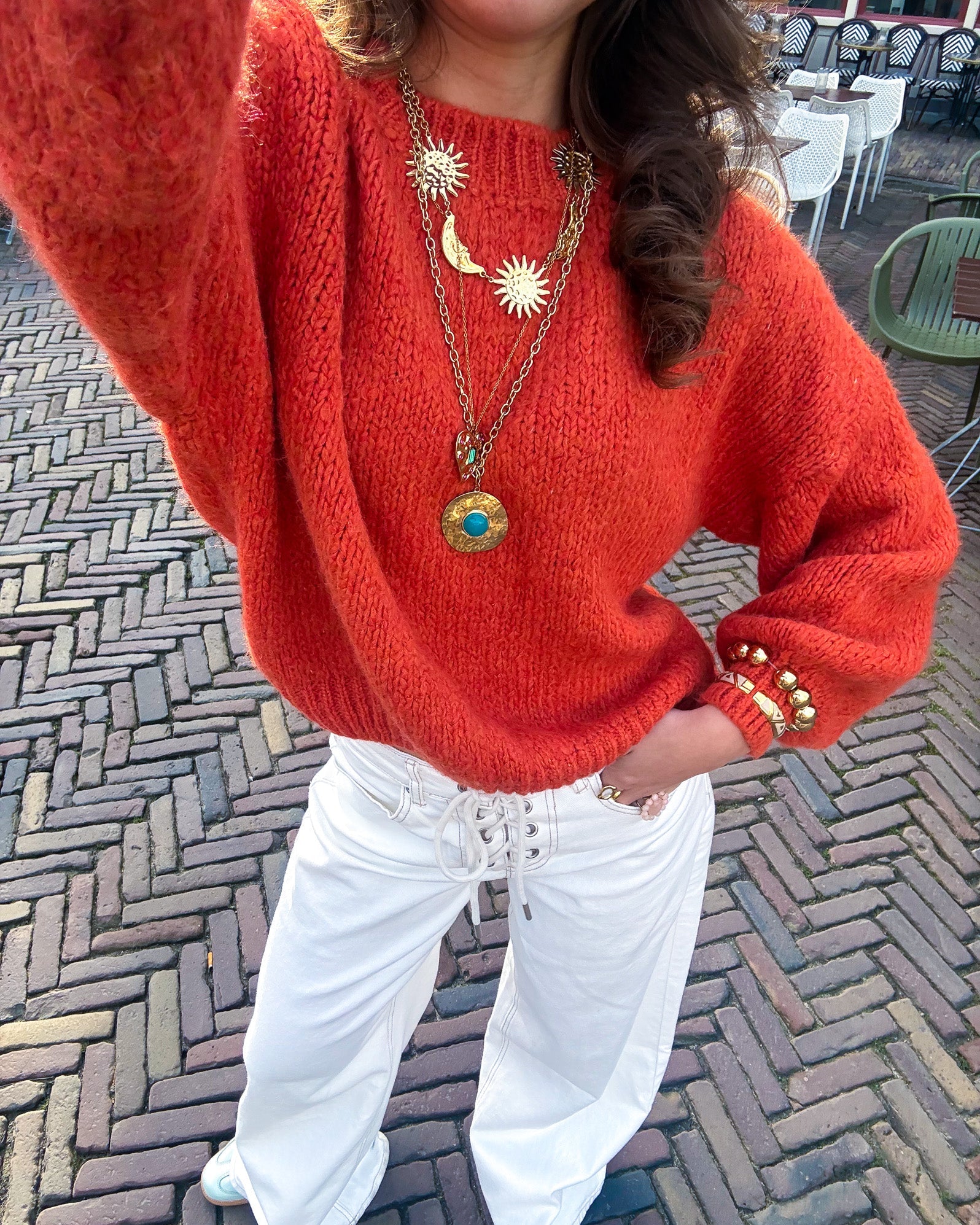 Pull Rosa couleur rouille