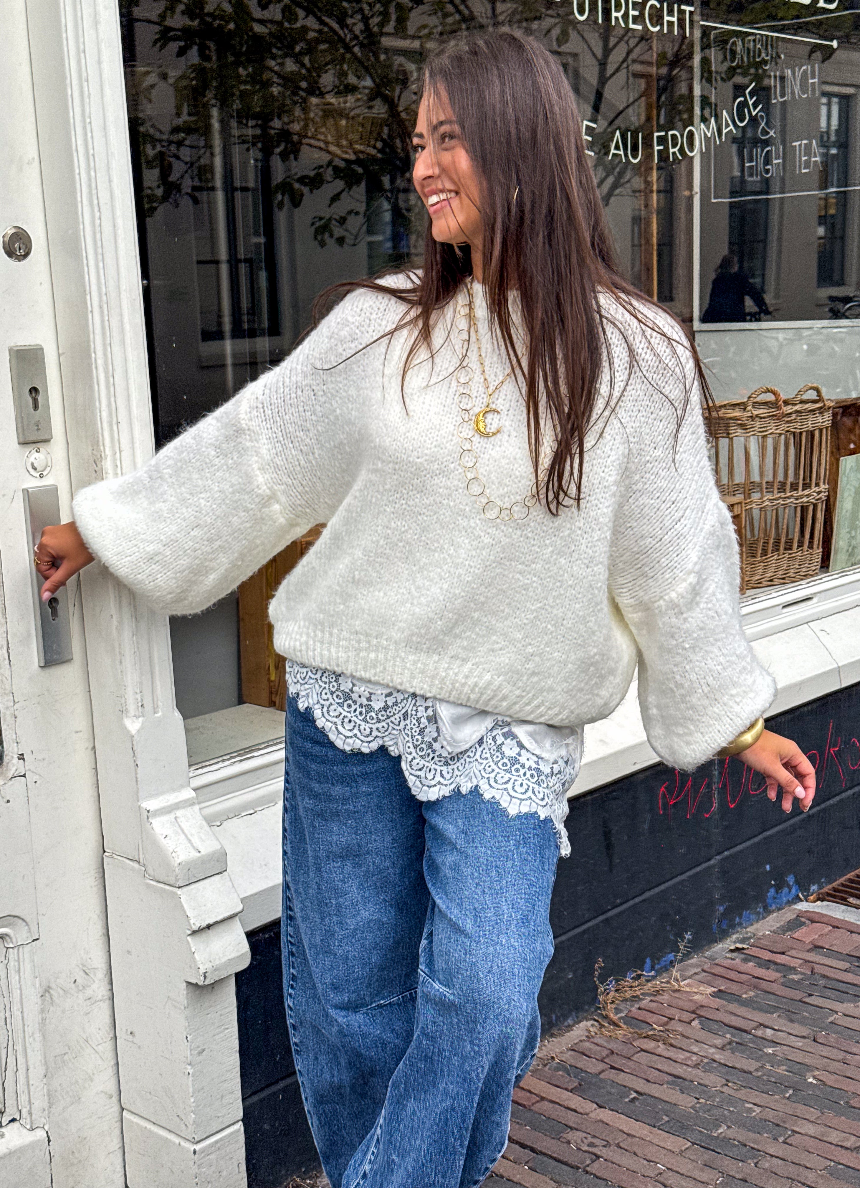 Rosa Knit Blanc