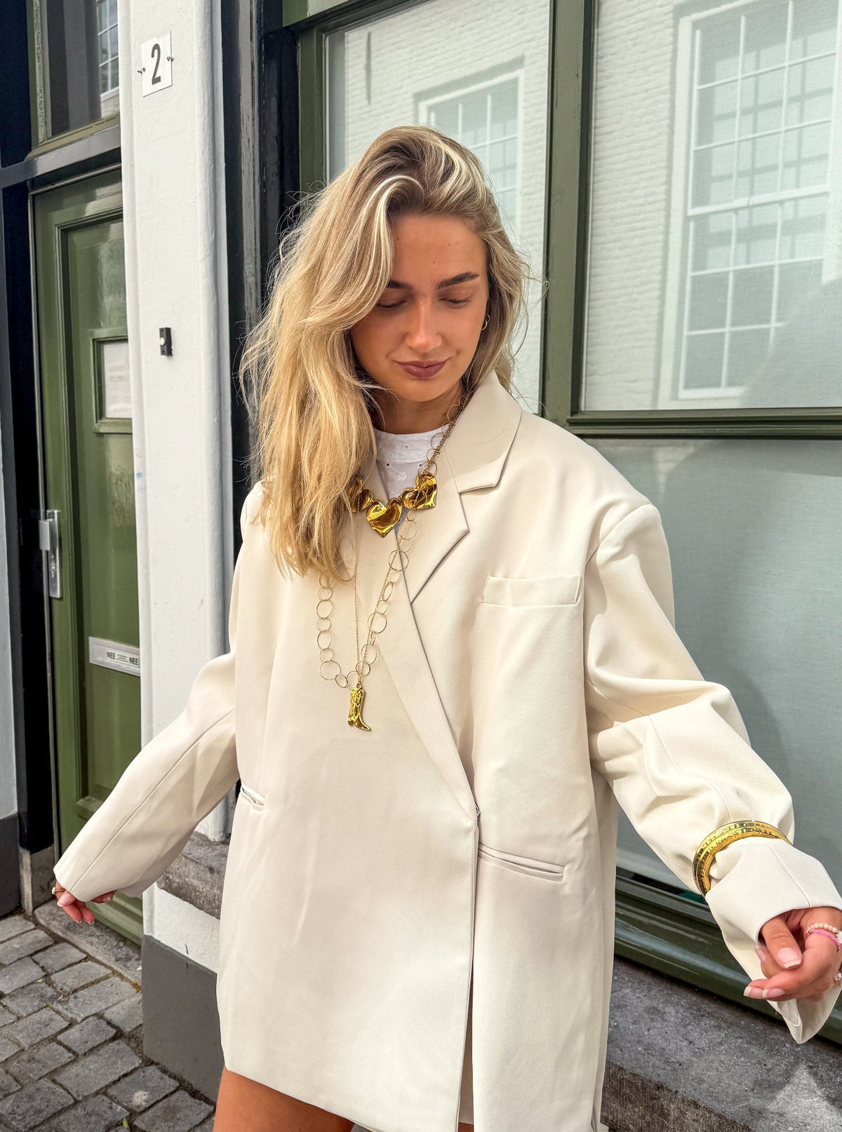 Saint Oversized Blazer | Beige