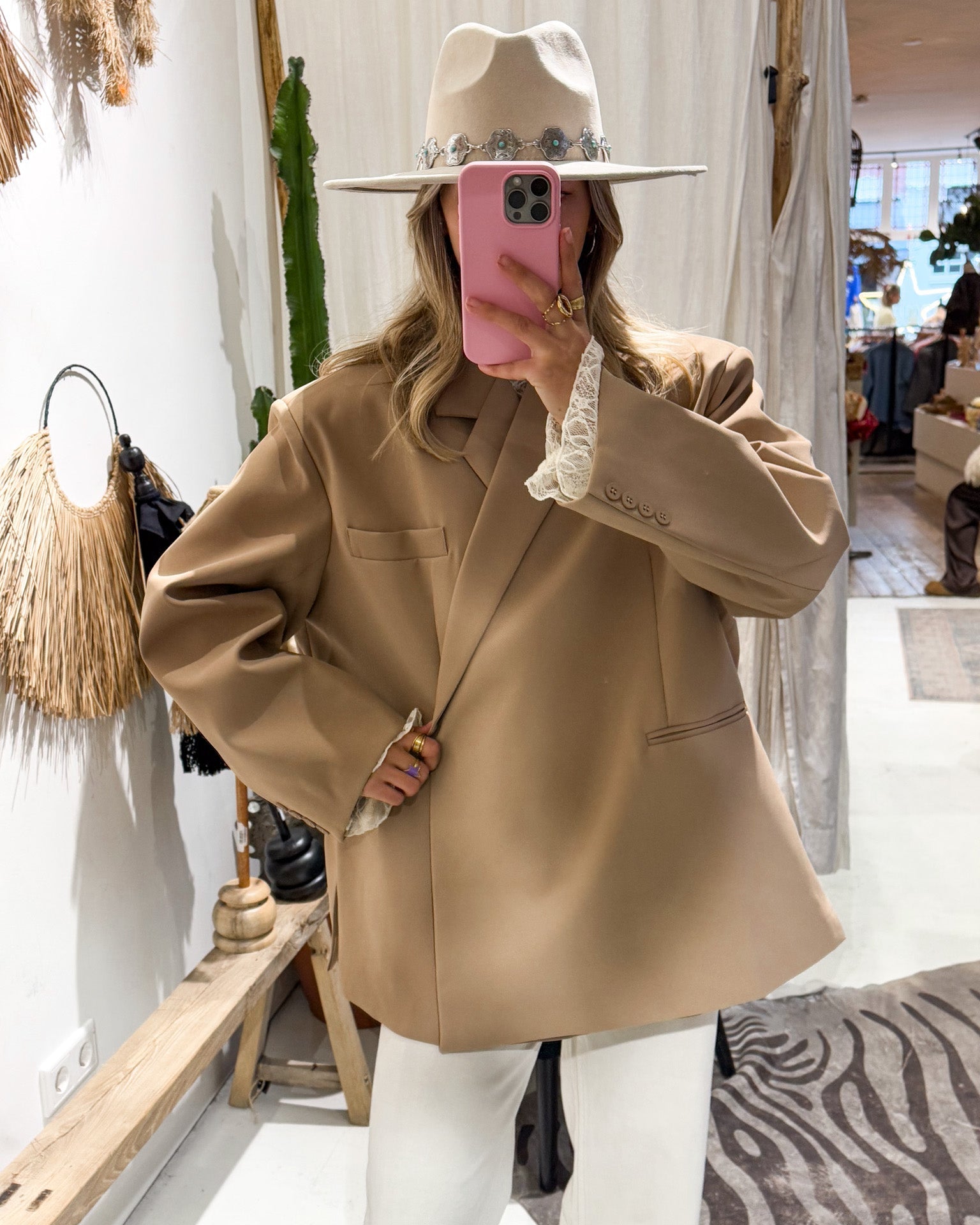 Saint Oversized Blazer Camel