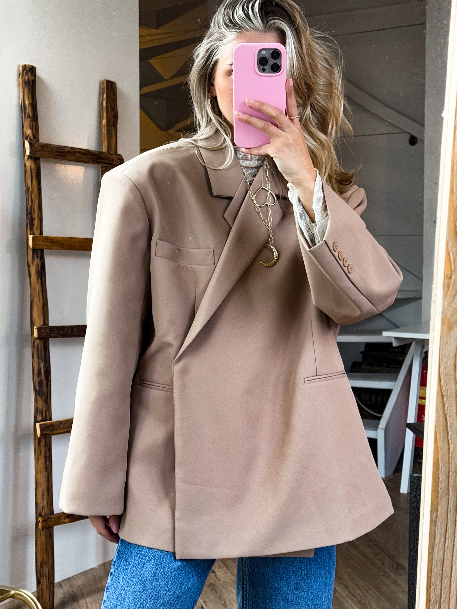 Saint Oversized Blazer Camel