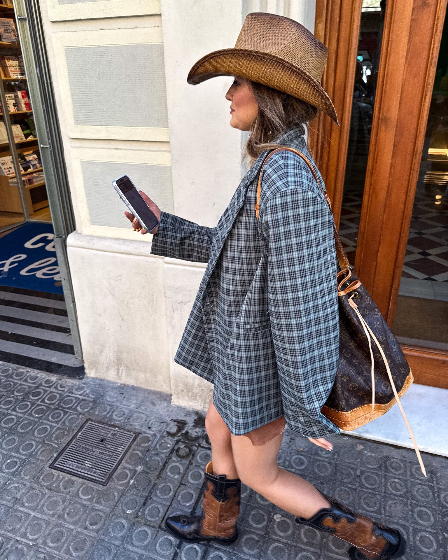 Saint Blazer Geruit Blauw