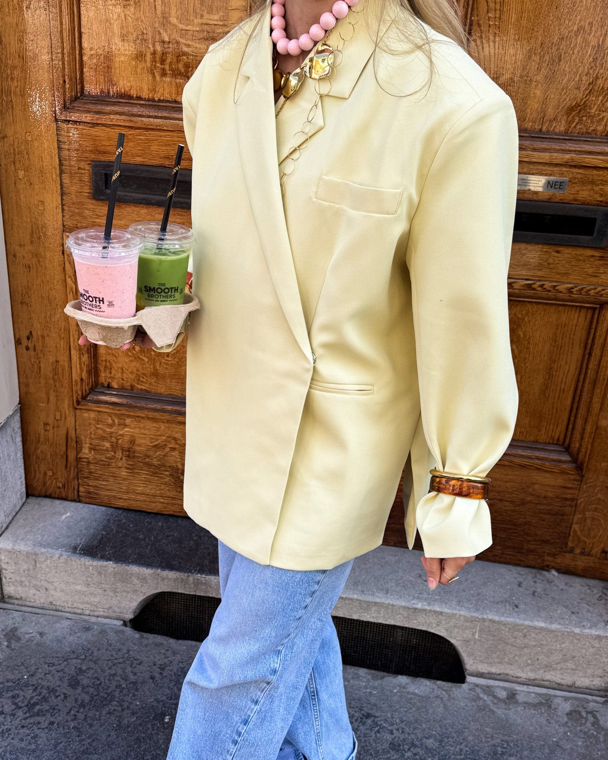 Saint Oversized Blazer | Light Yellow