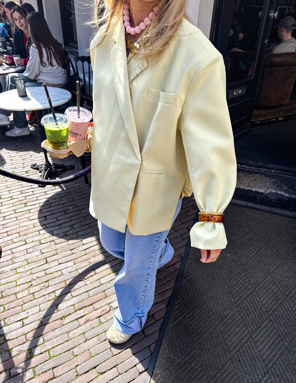 Saint Oversized Blazer | Light Yellow