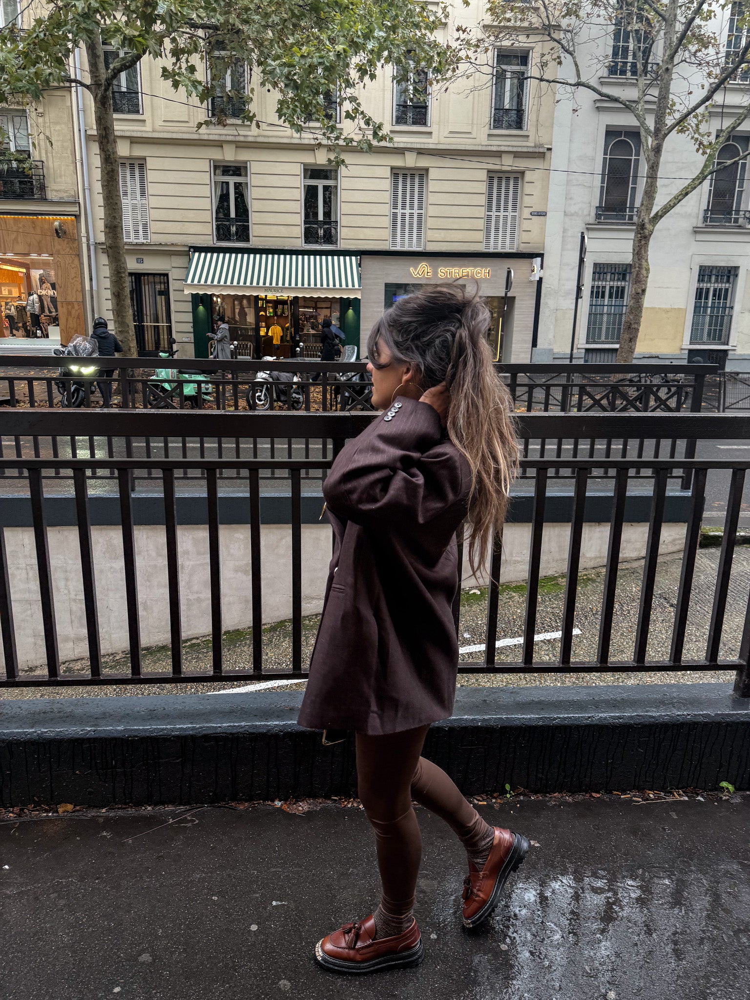 Saint Oversized Blazer Brown Stripe