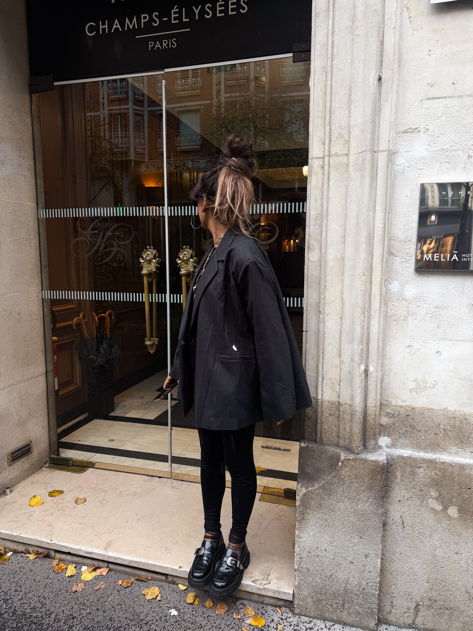 Saint Oversized Blazer Grey Stripe