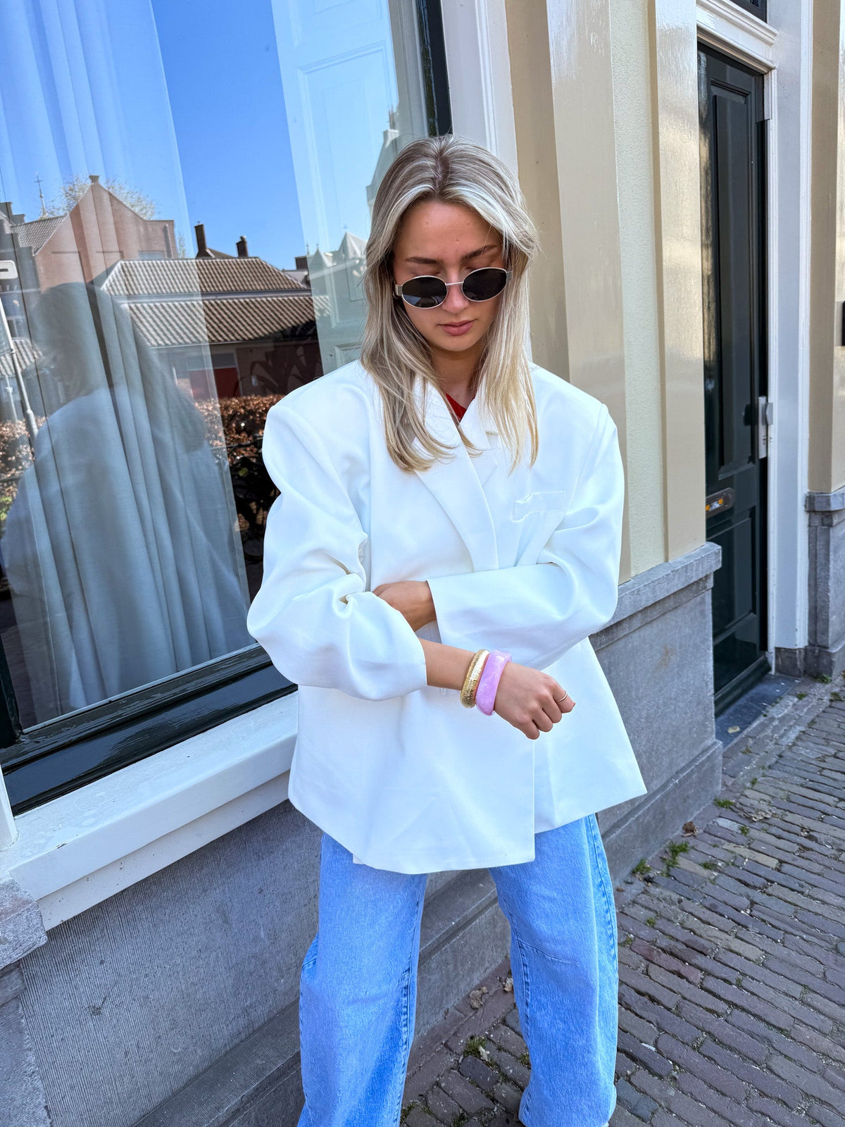 Saint Oversized Blazer | White