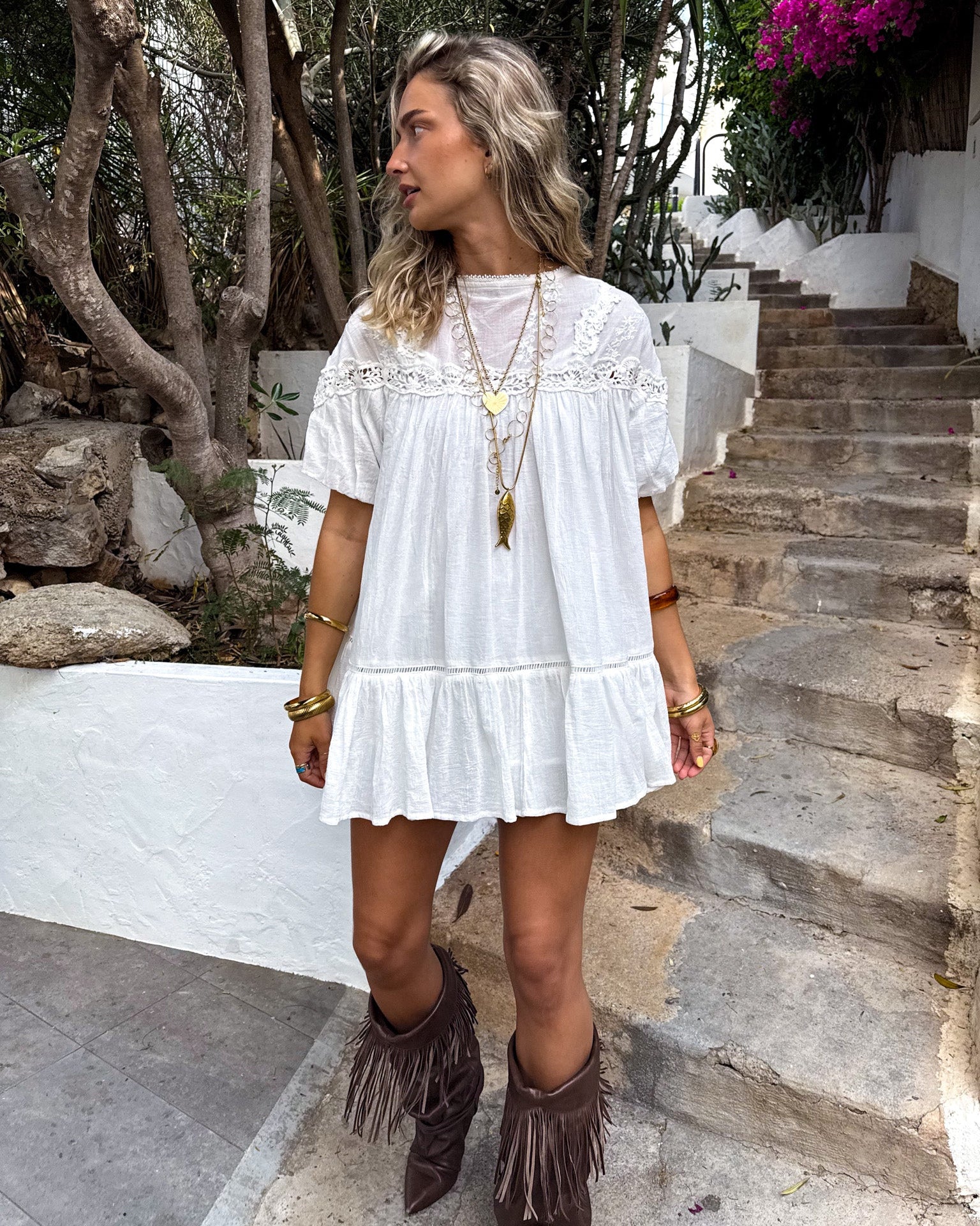 Salina Dress White - petite