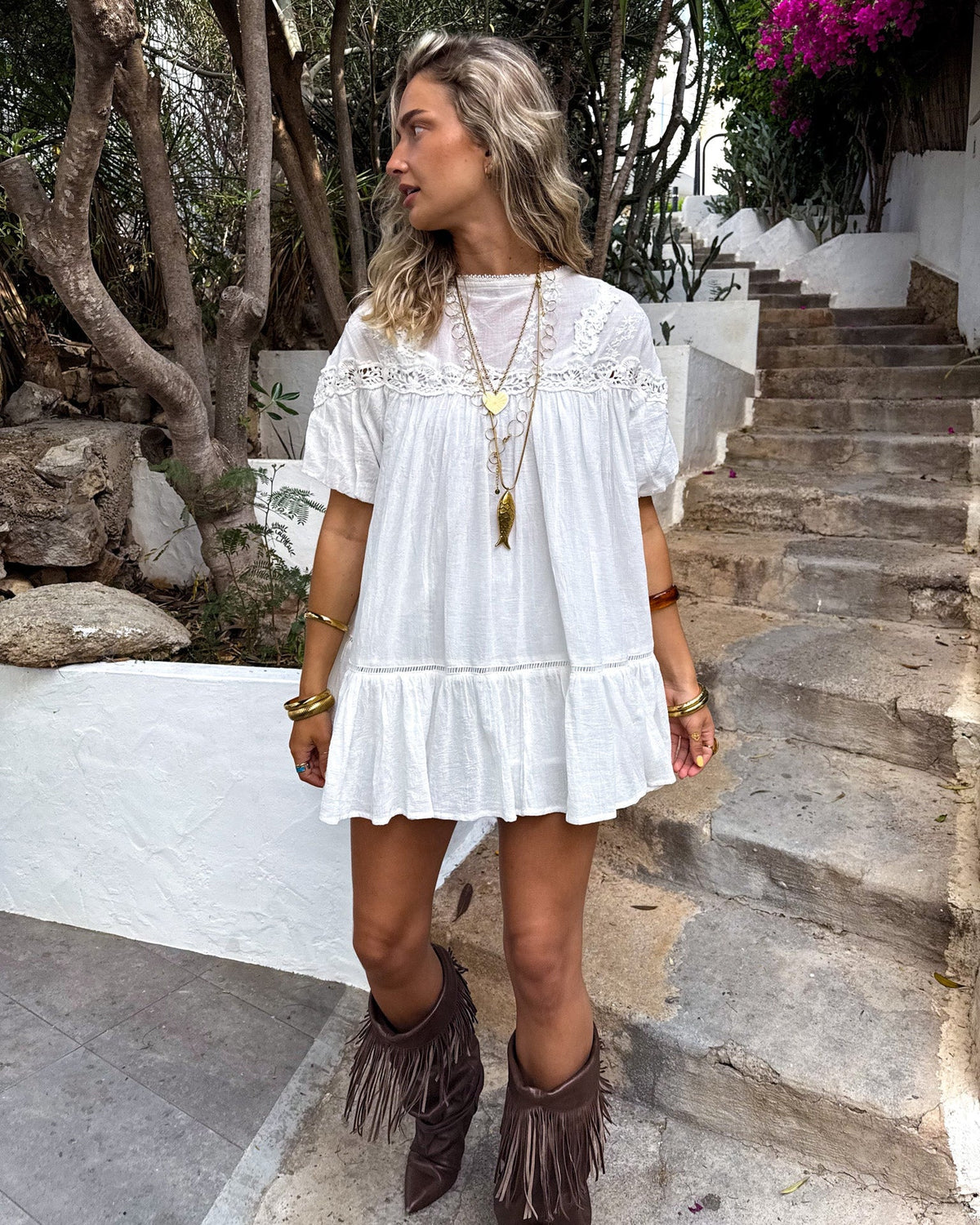 Salina Jurk - petite | White