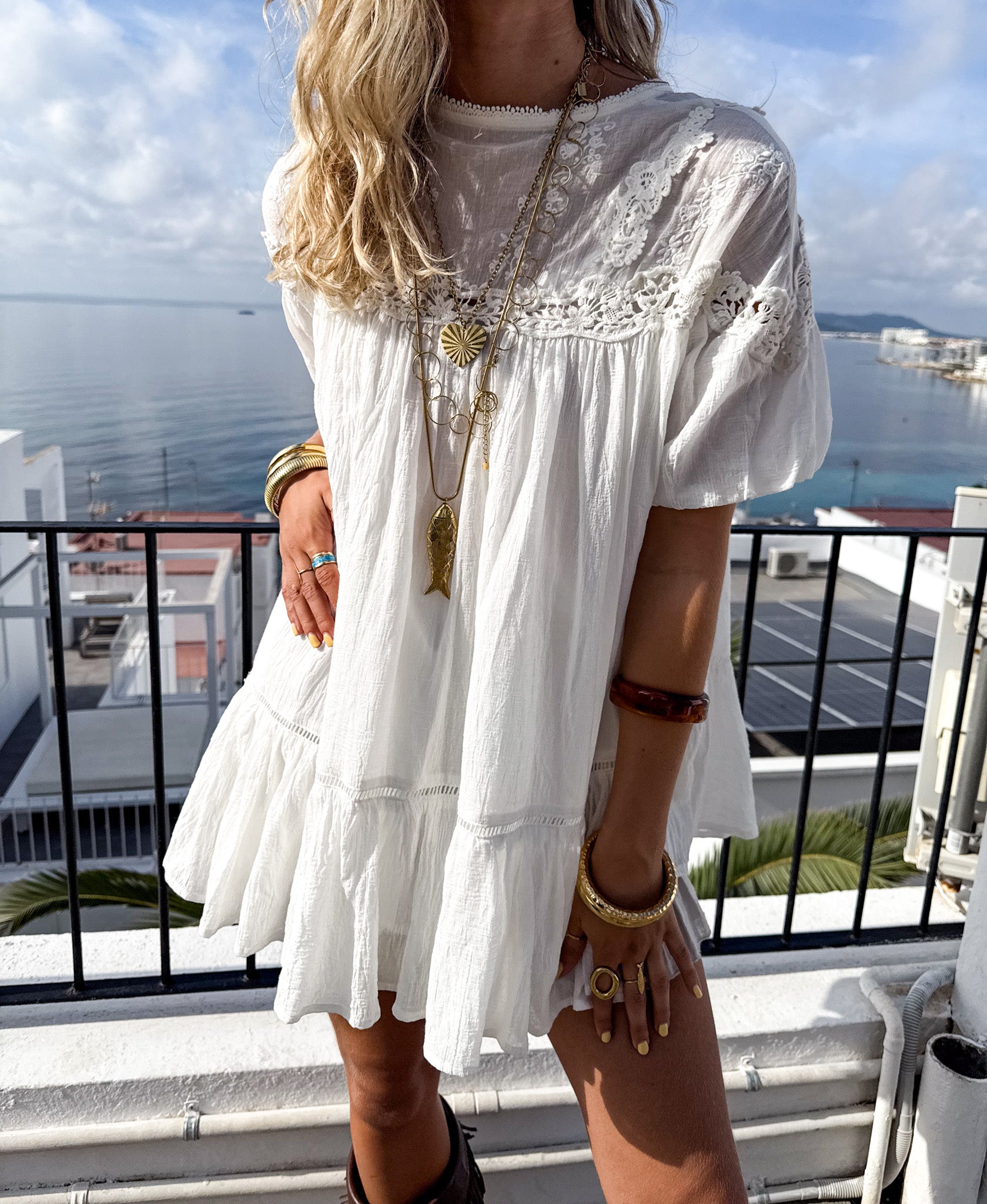 Salina Dress White - petite