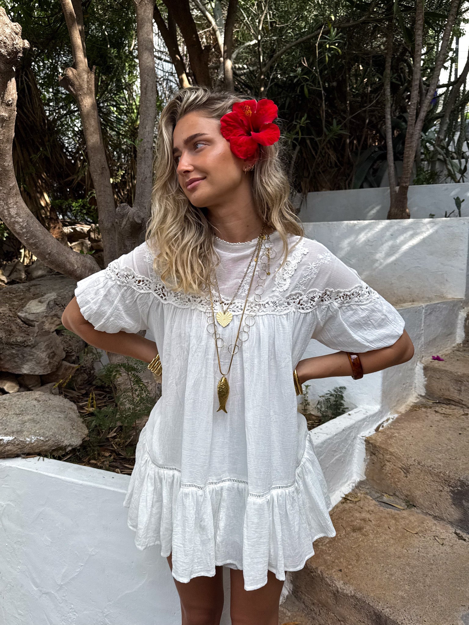 Salina Dress White - petite