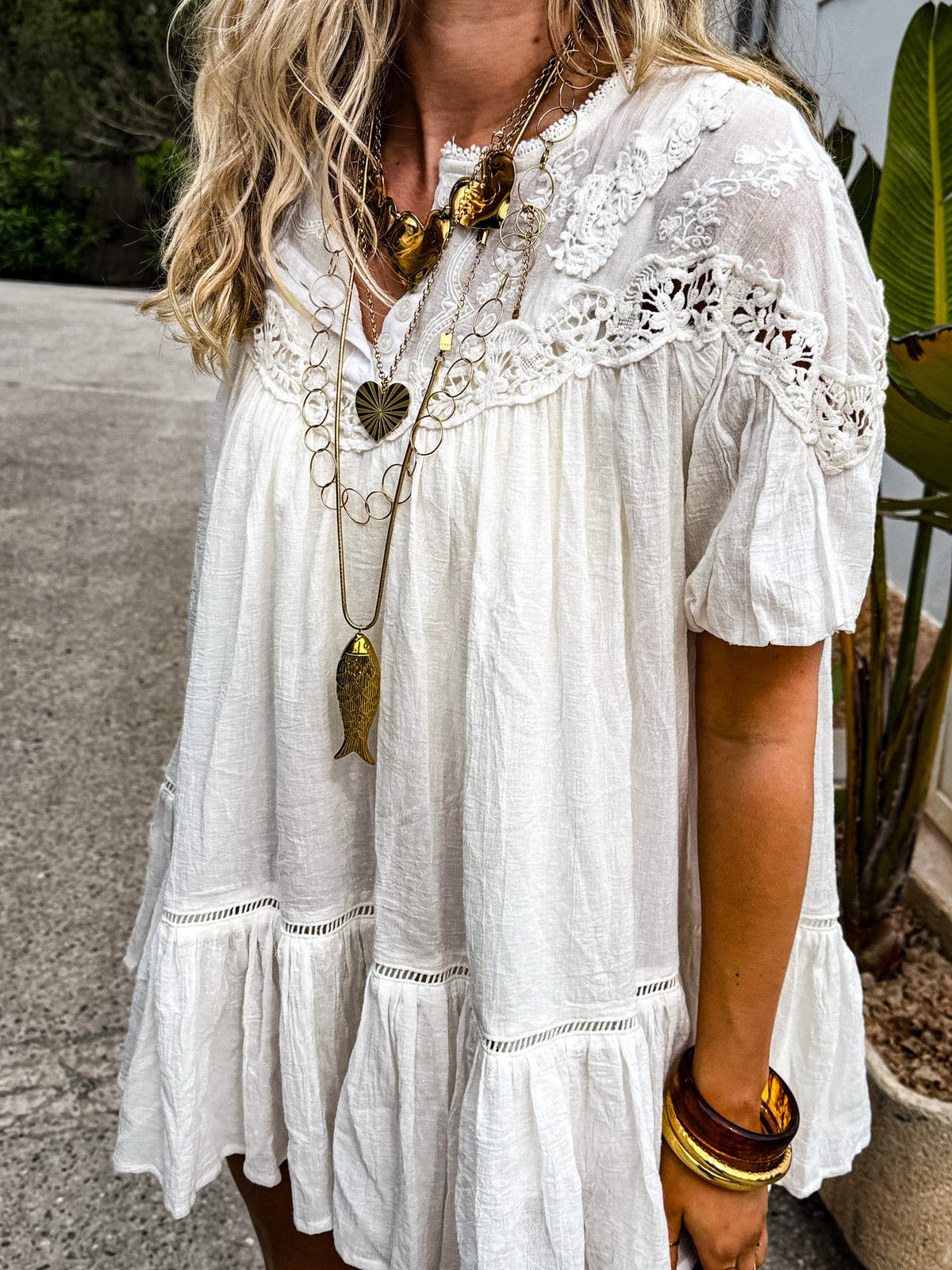 Salina Jurk - petite | White