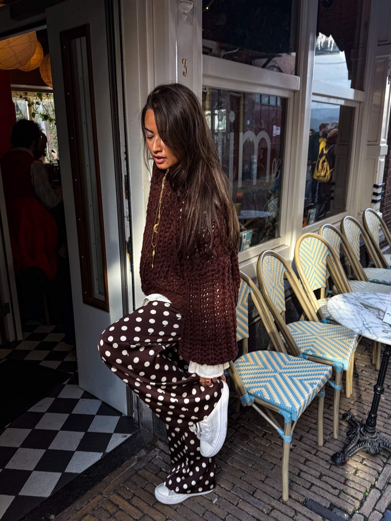 Floor Dots Pantalon Brown