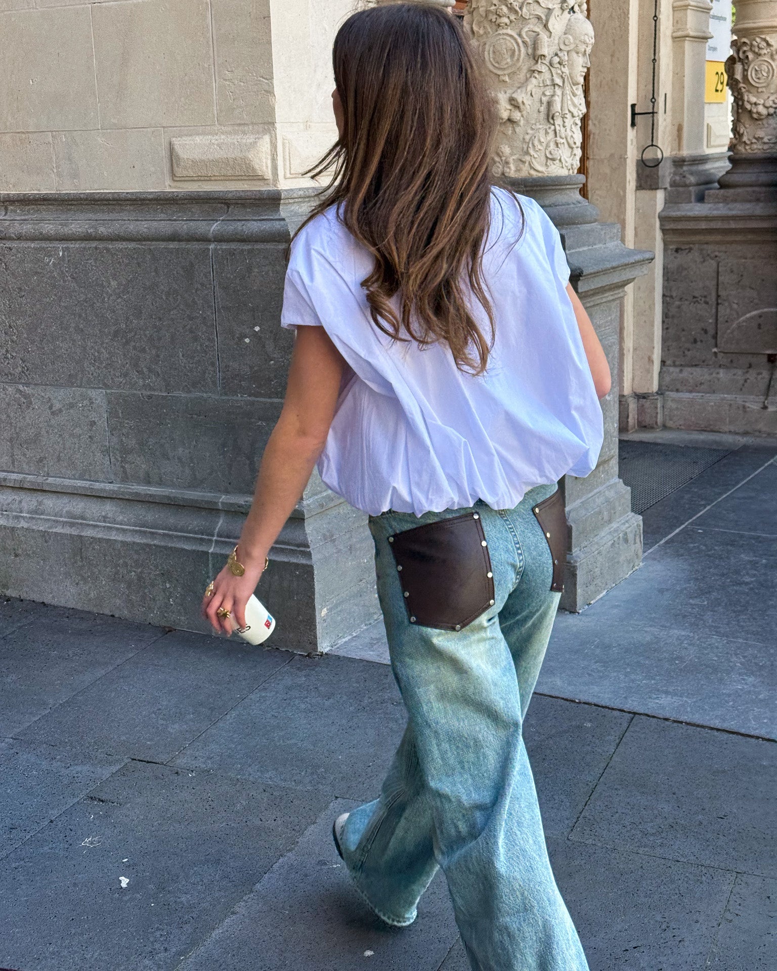 Back Pocket Wide Leg Jeans