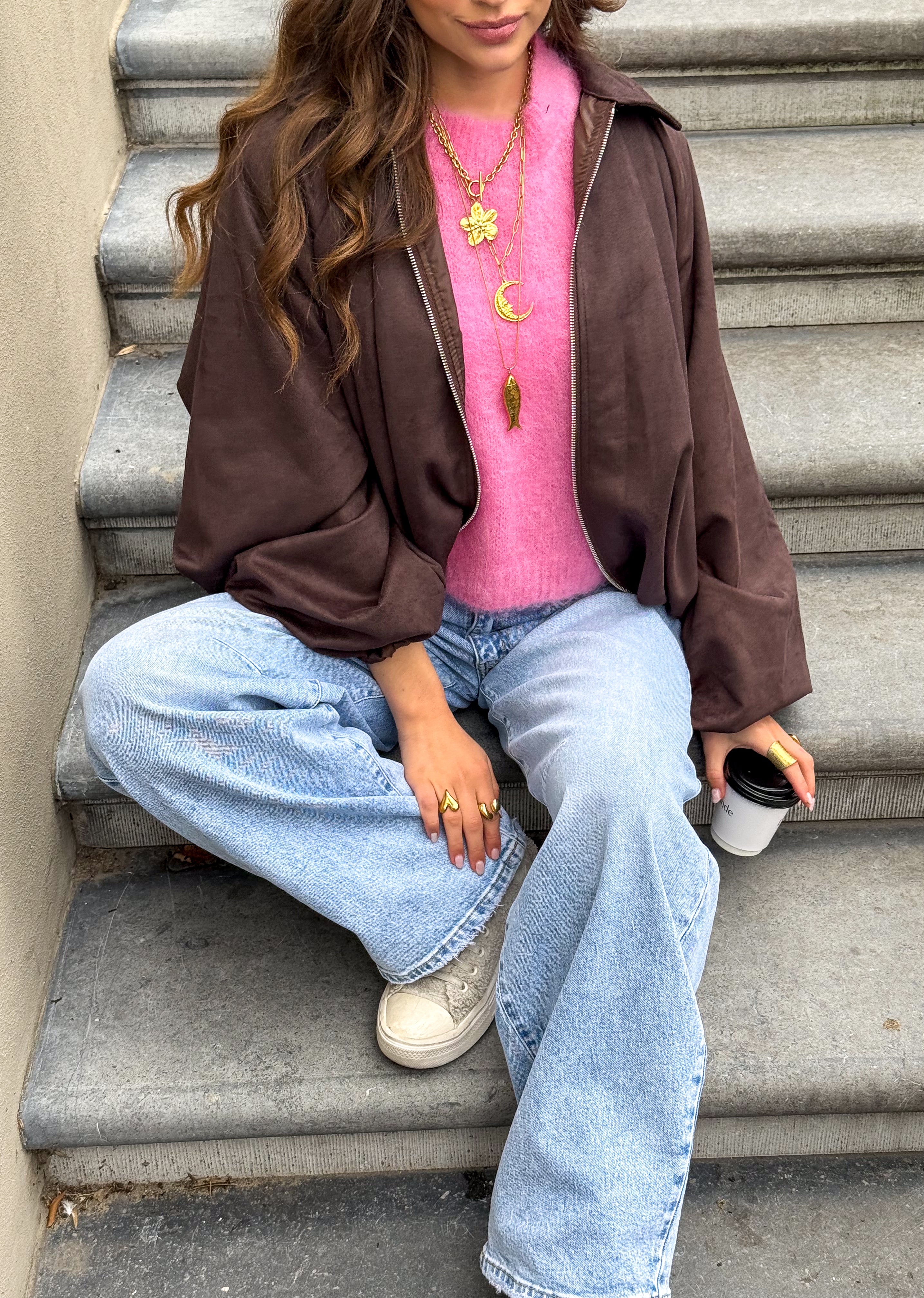 Season Jacket Suede Brown