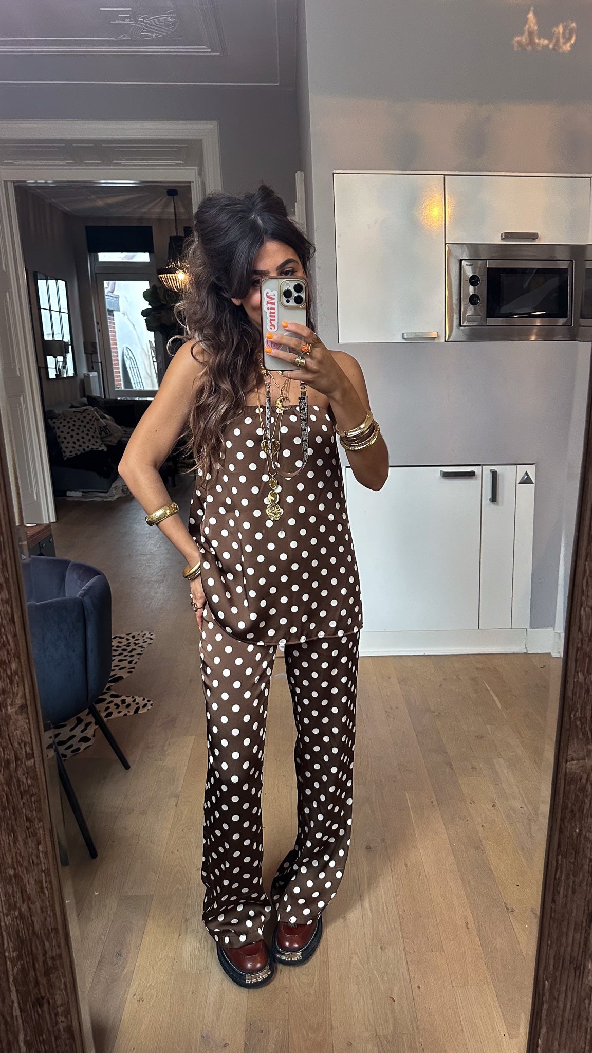 Sway Pants Brown Dots