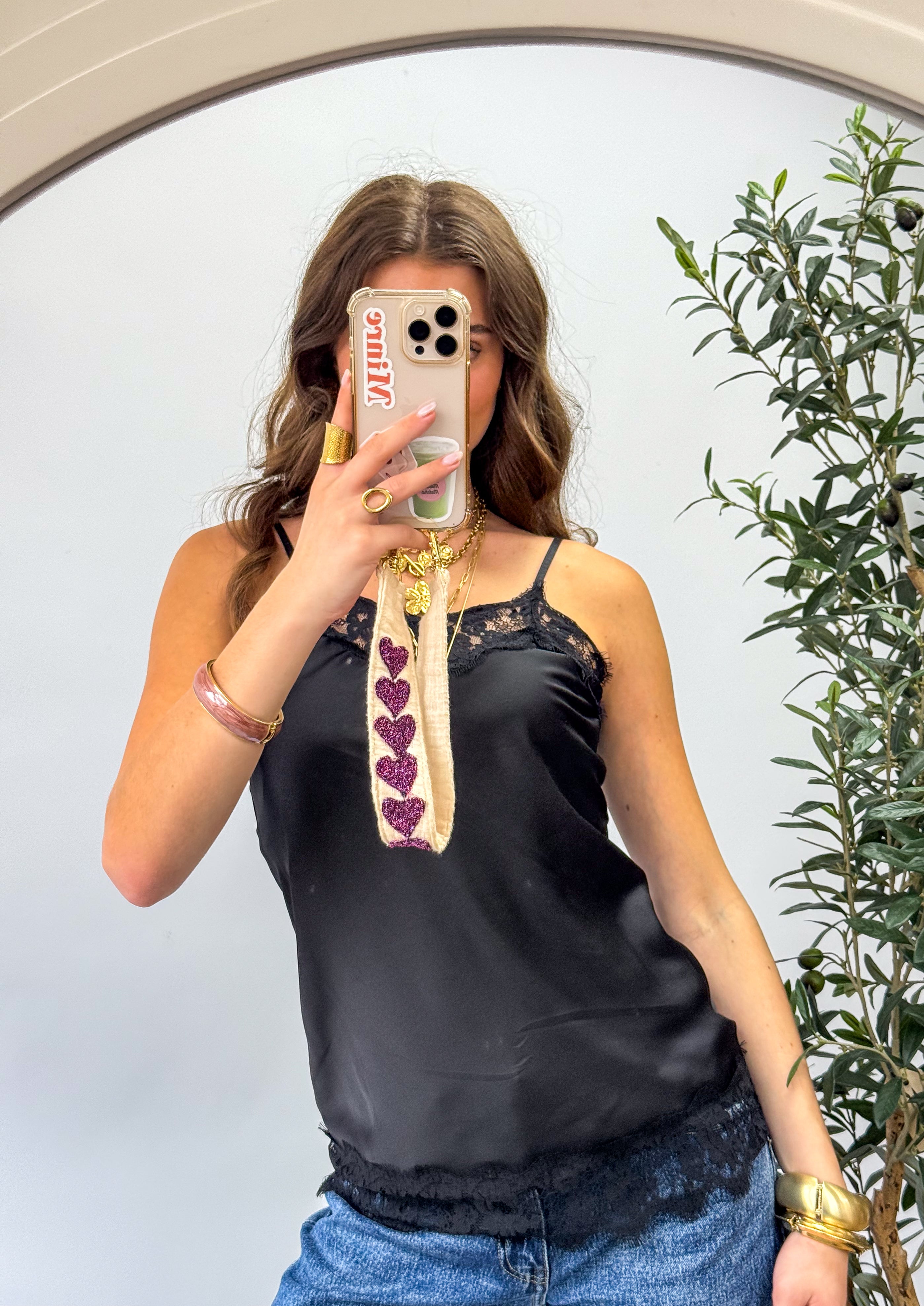 Sensa Lace Top Black