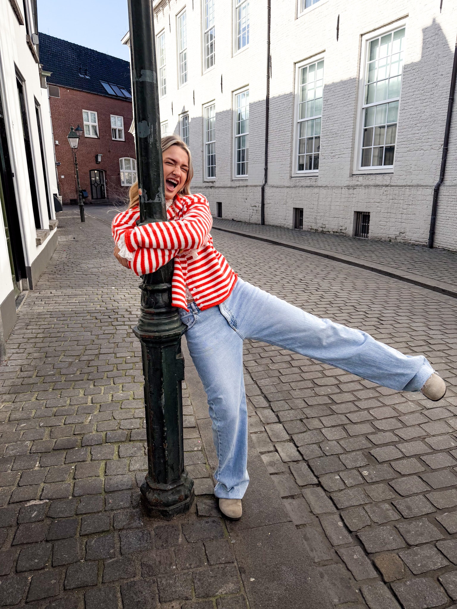 Serena Vest Orange Stripe