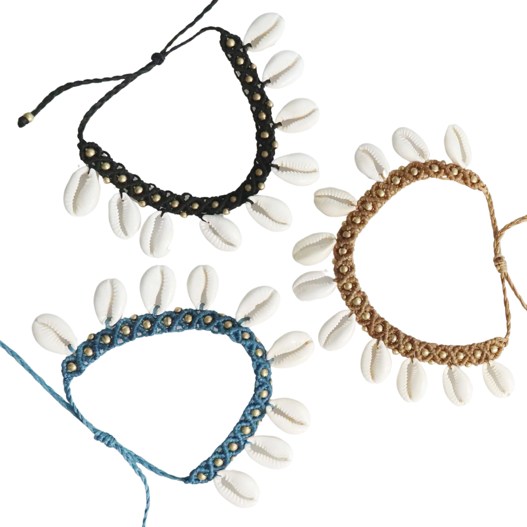 Shell Ankle Bracelet Brown