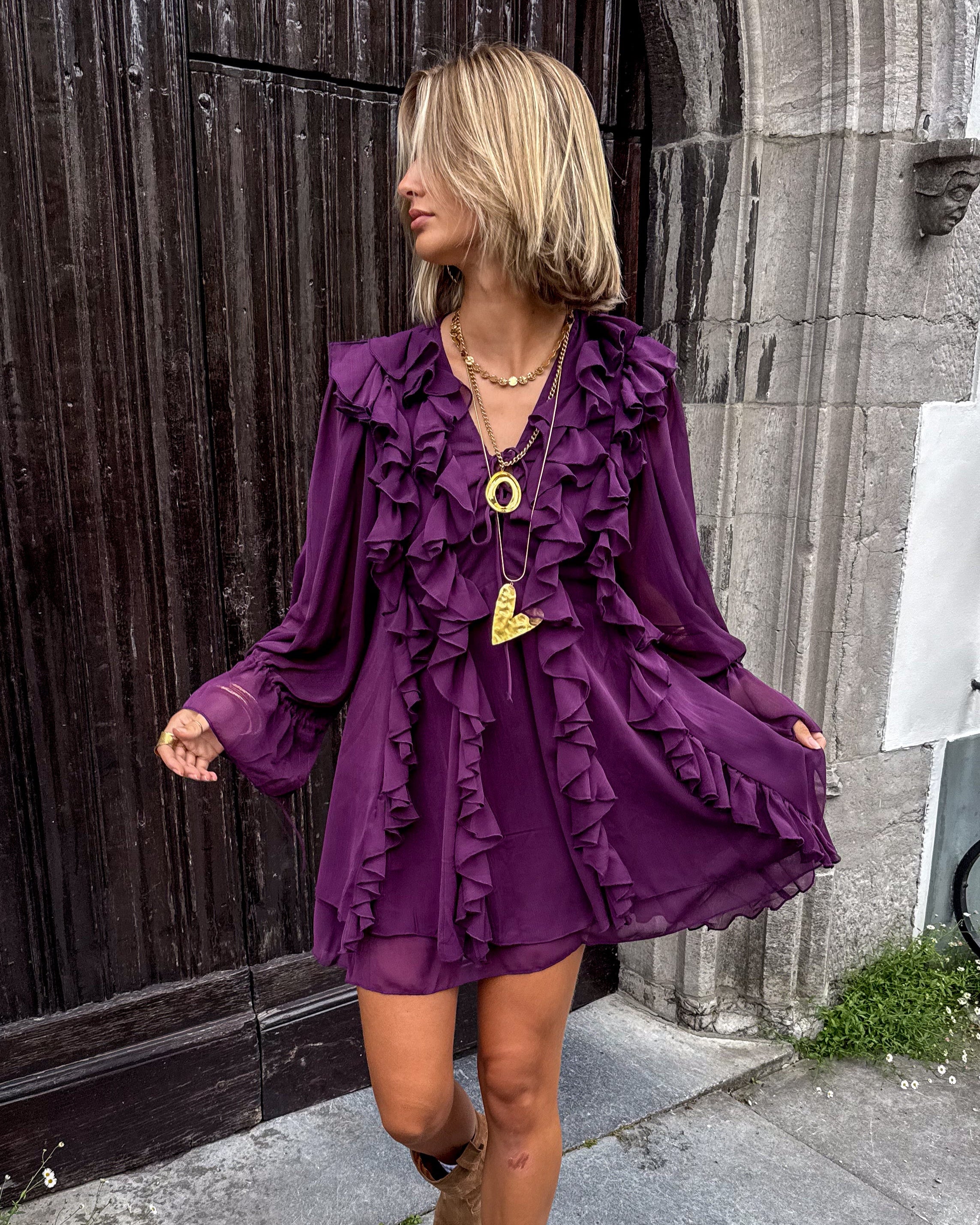 Sienna Dress Deep Purple
