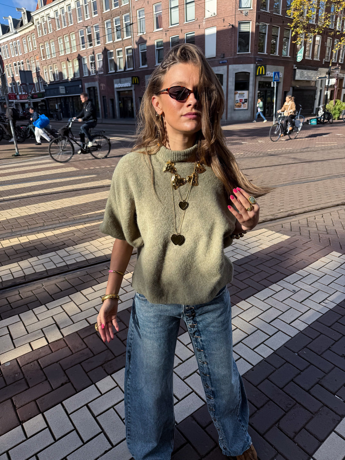 Silly Choker Trui | Army
