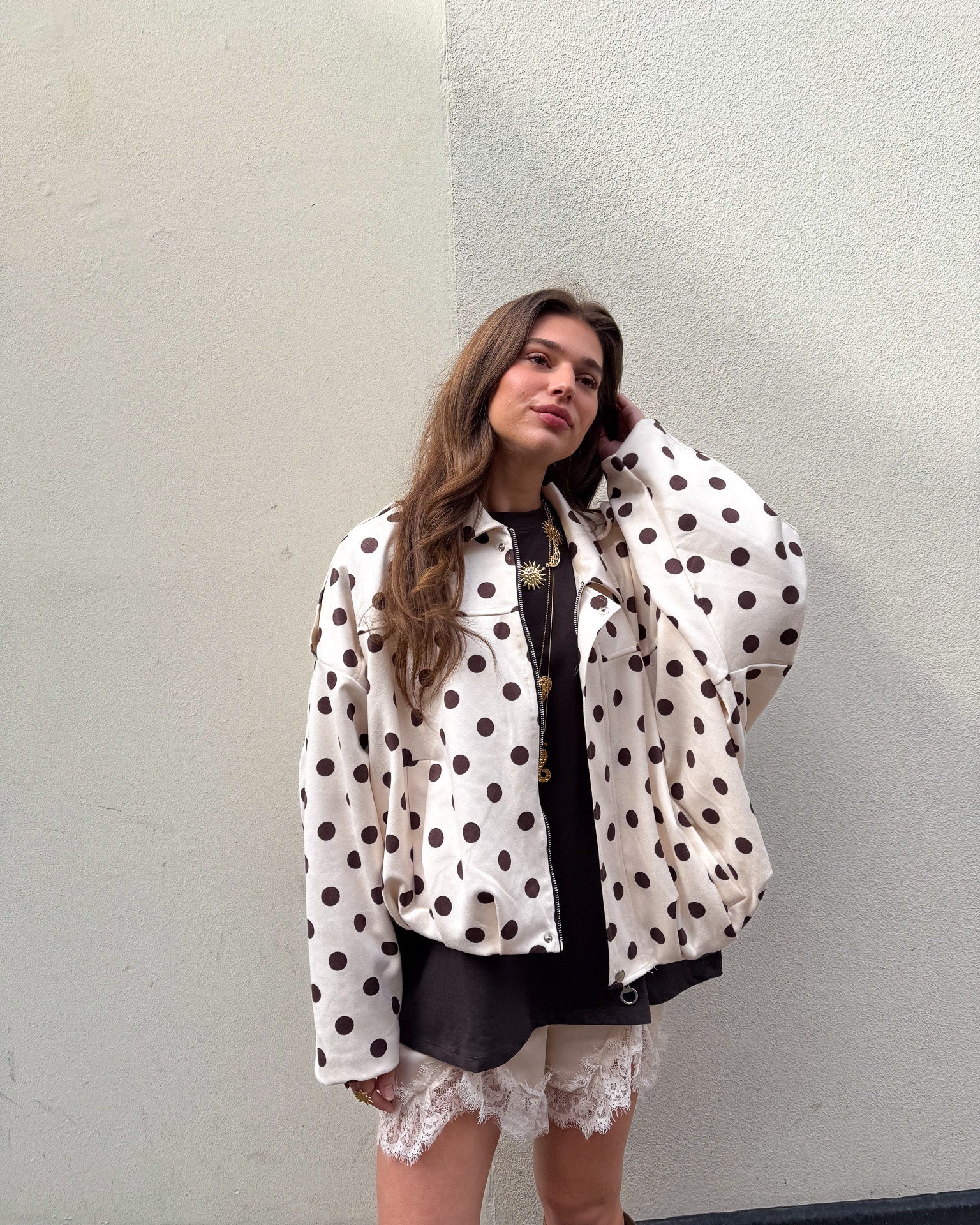 Spirit Stippen Jacket Creme