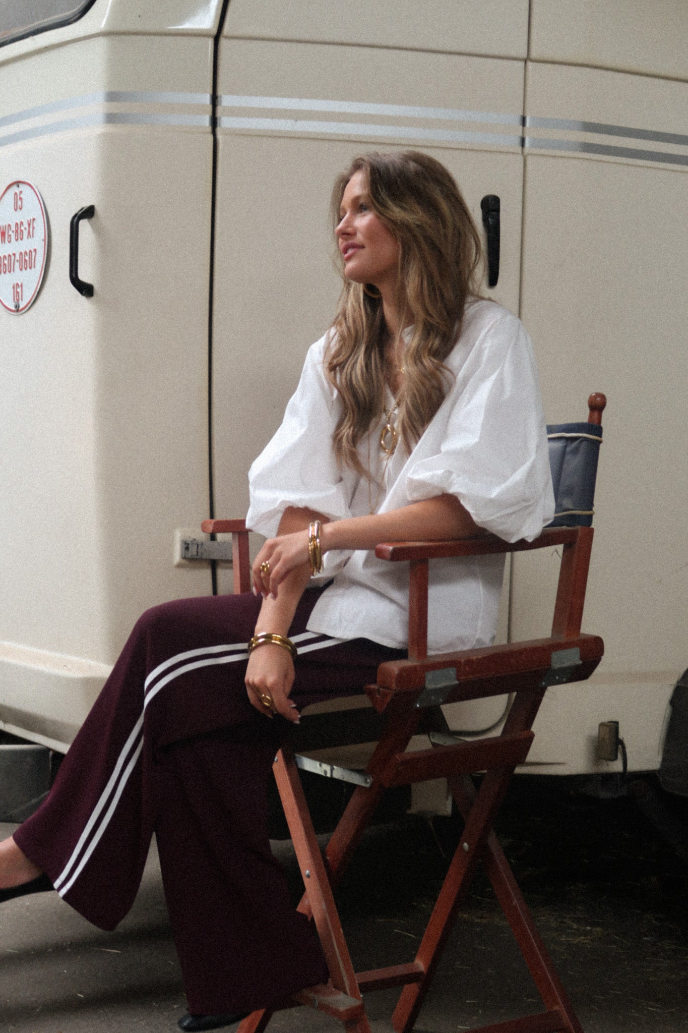 Striped Pants Bordeaux