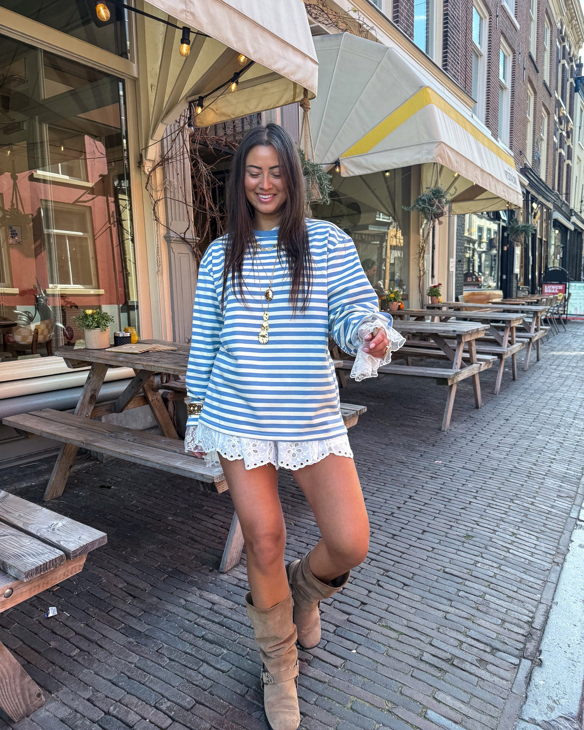 Stripes on Stripes Longsleeve | Blue
