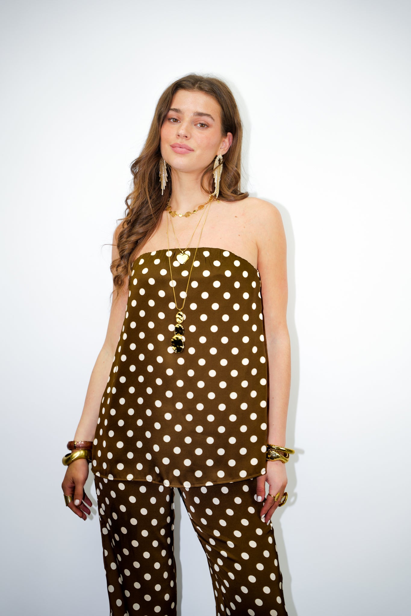 Sway Top Brown Dots