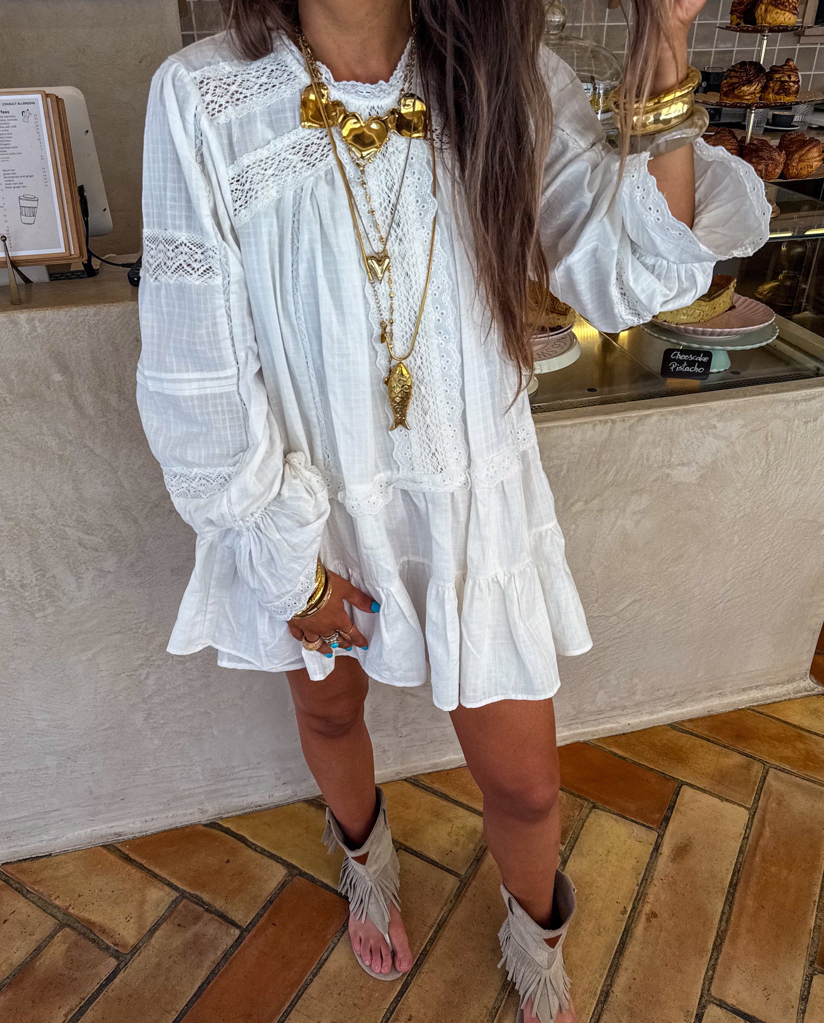 Talaia Dress White