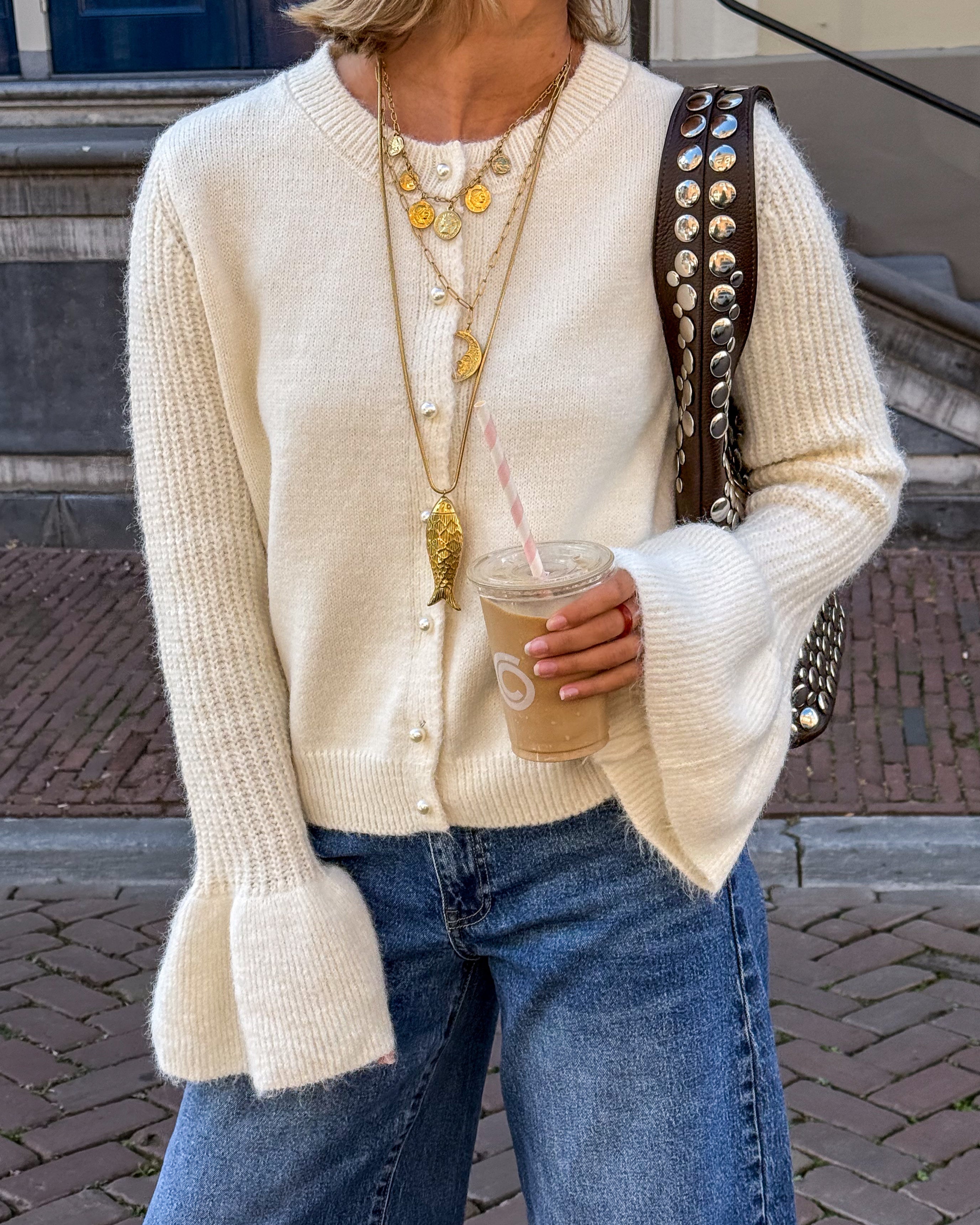 Teun Pearl Vest White