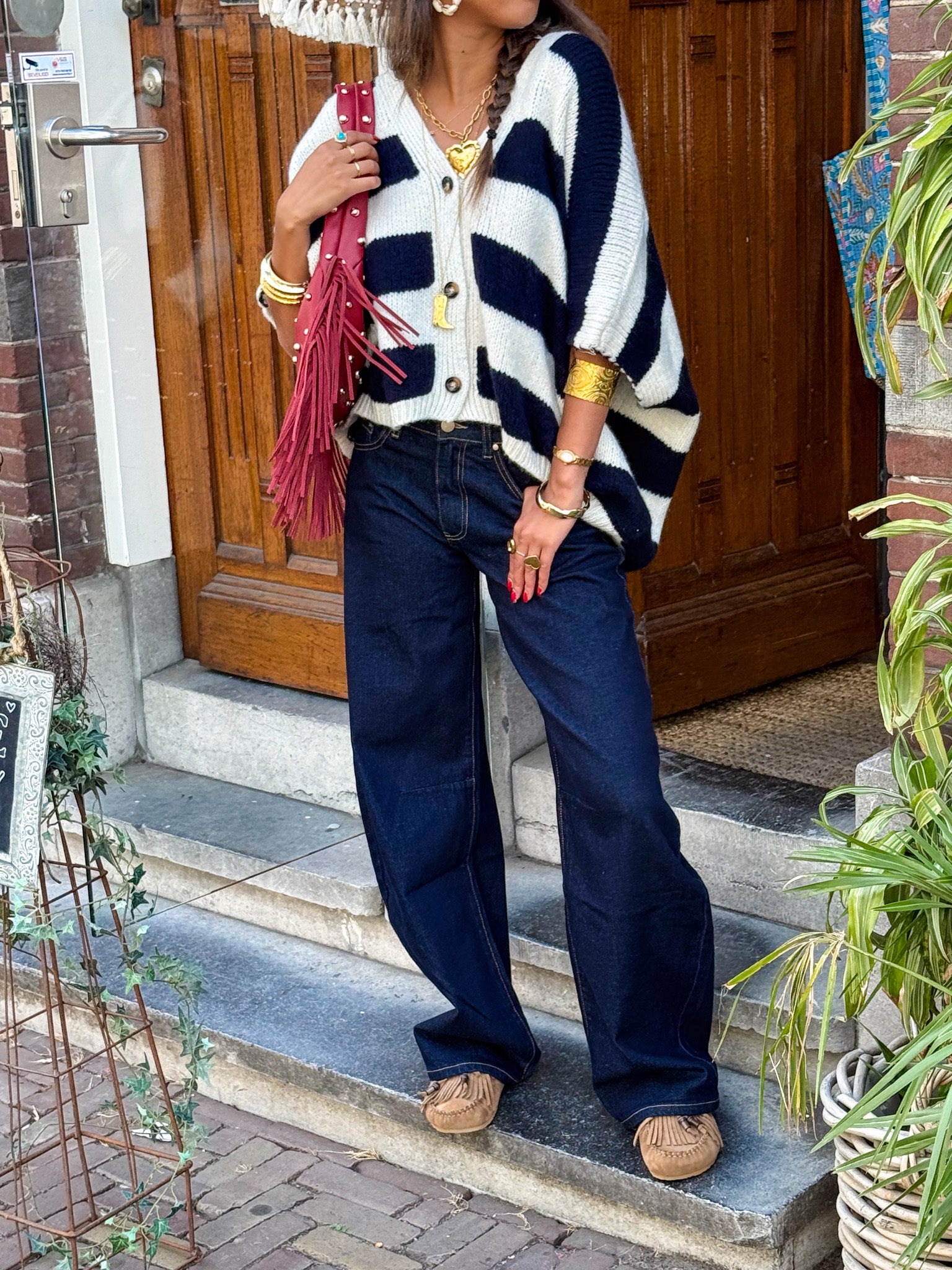 Baggy Balloon Fit Jeans Midnight Blue