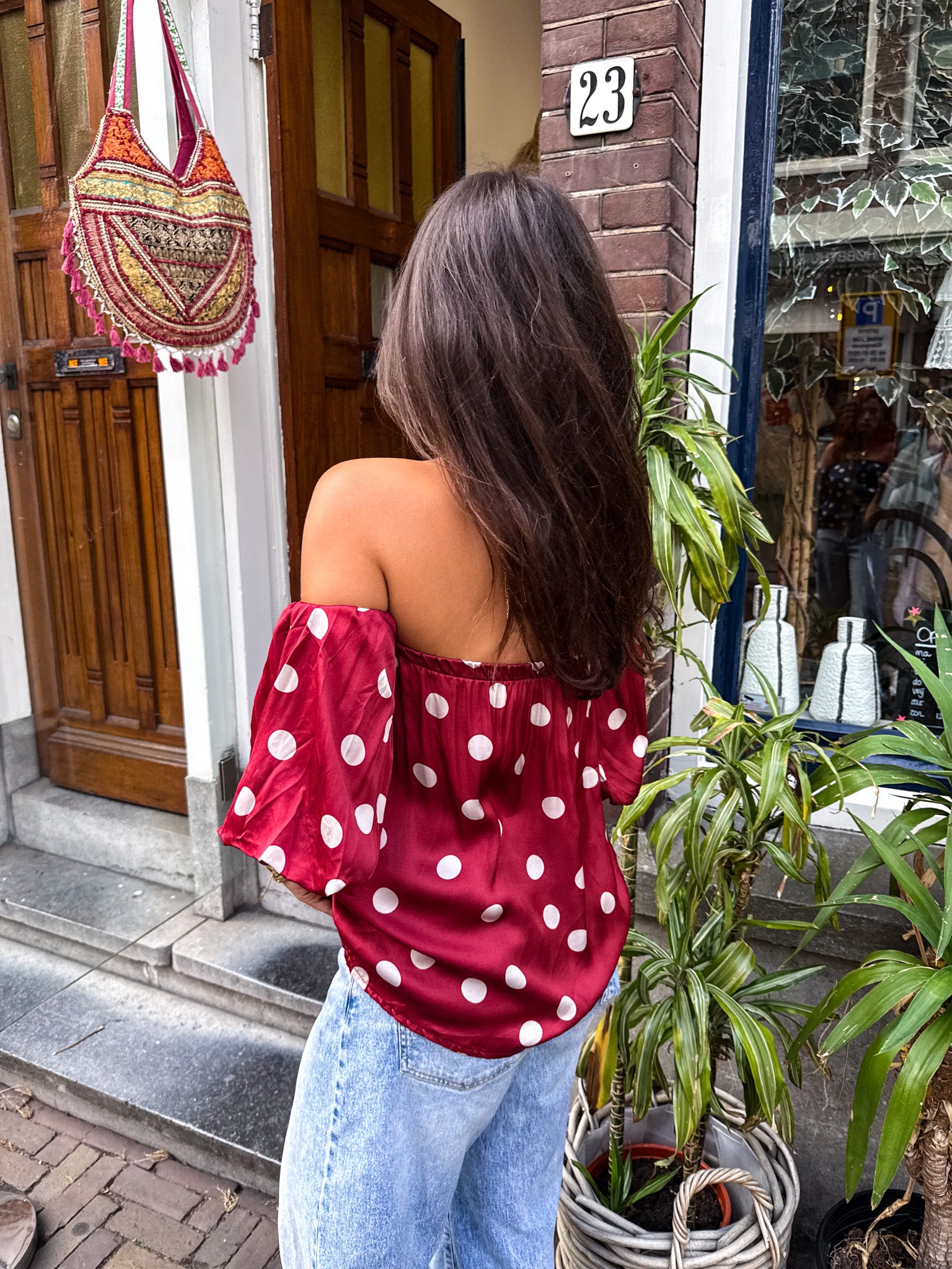 Tilly Dots Top Red