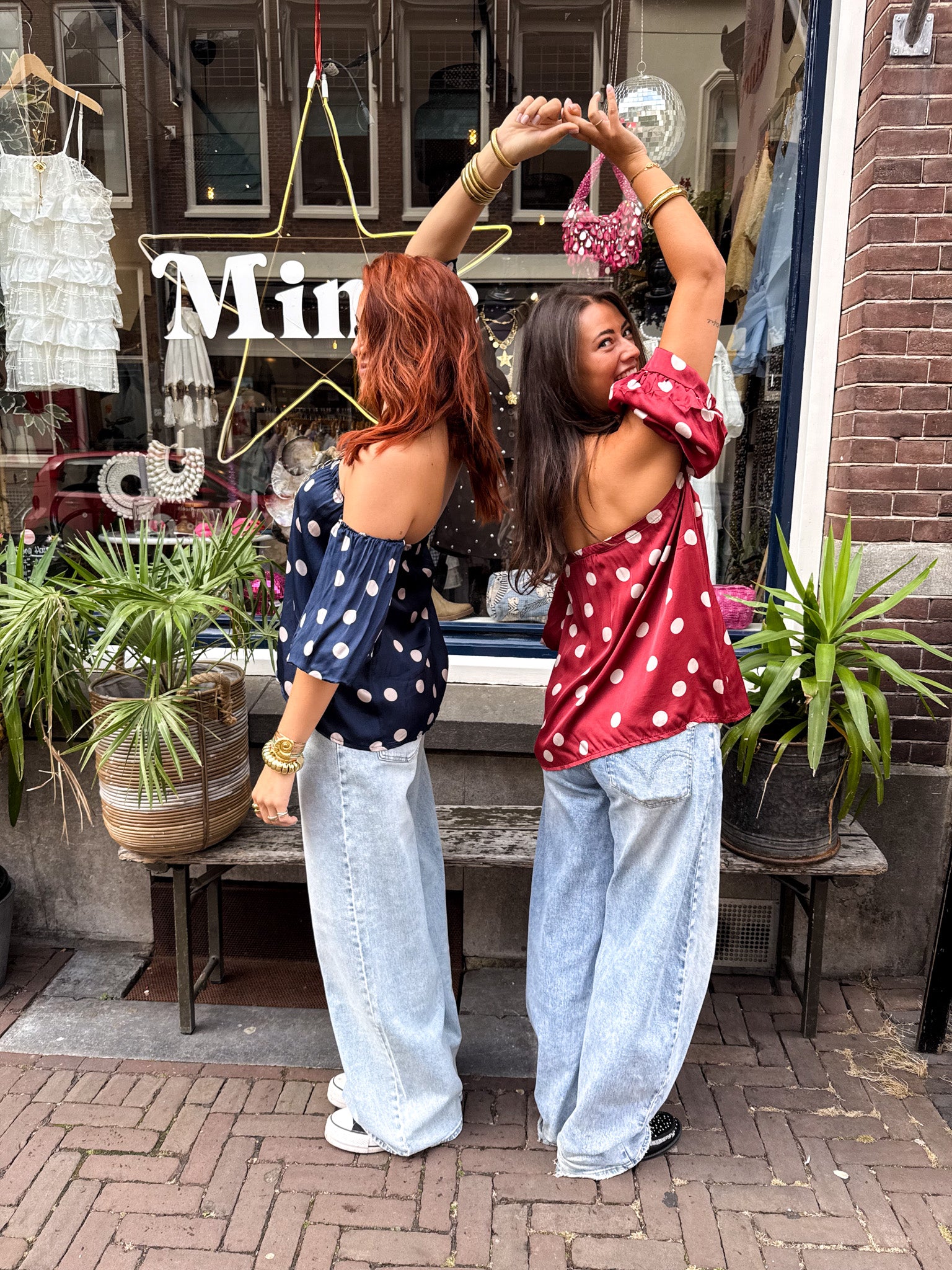 Tilly Dots Top Red