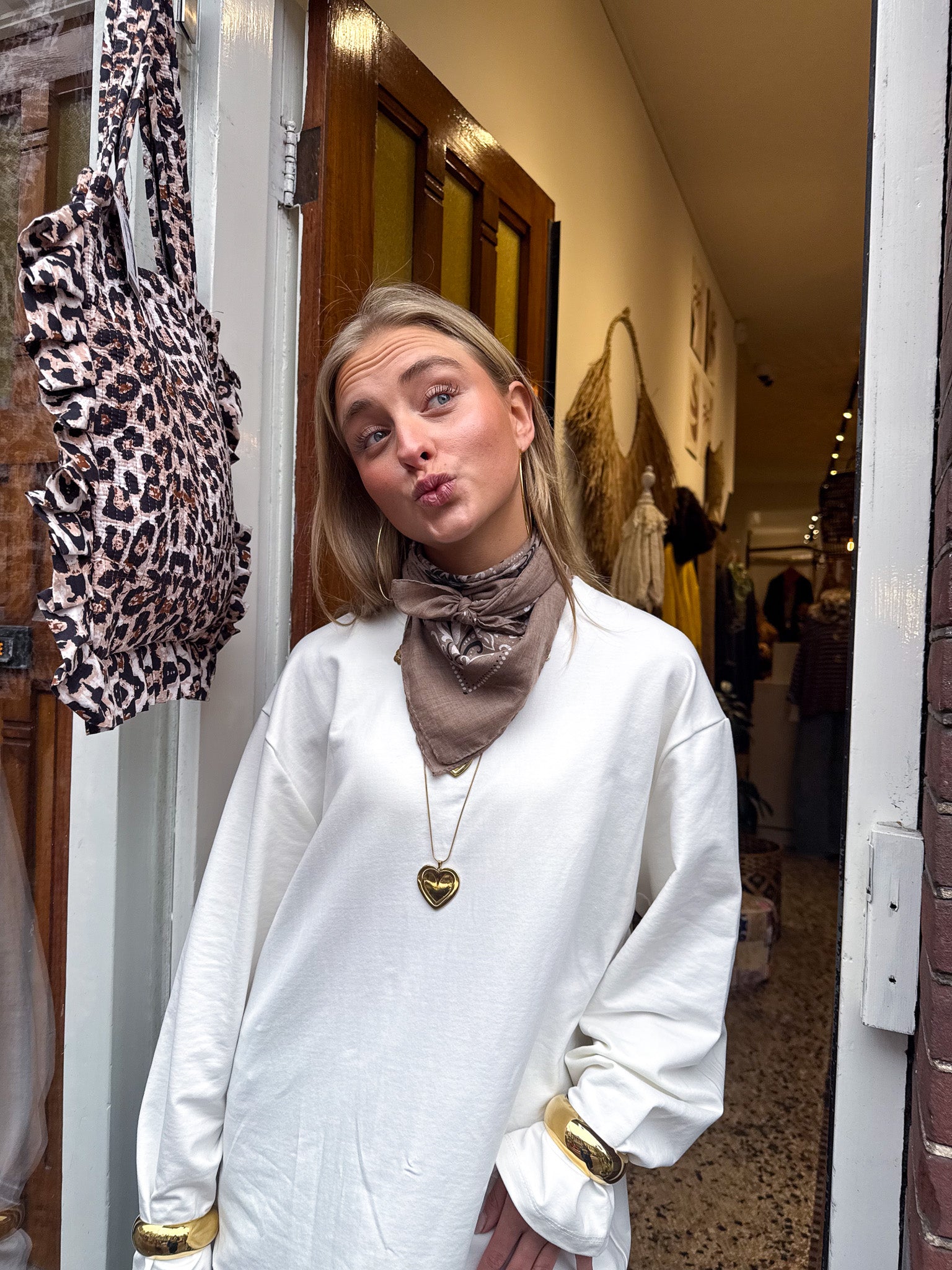 Triangle Sjaal Bandana Bruin