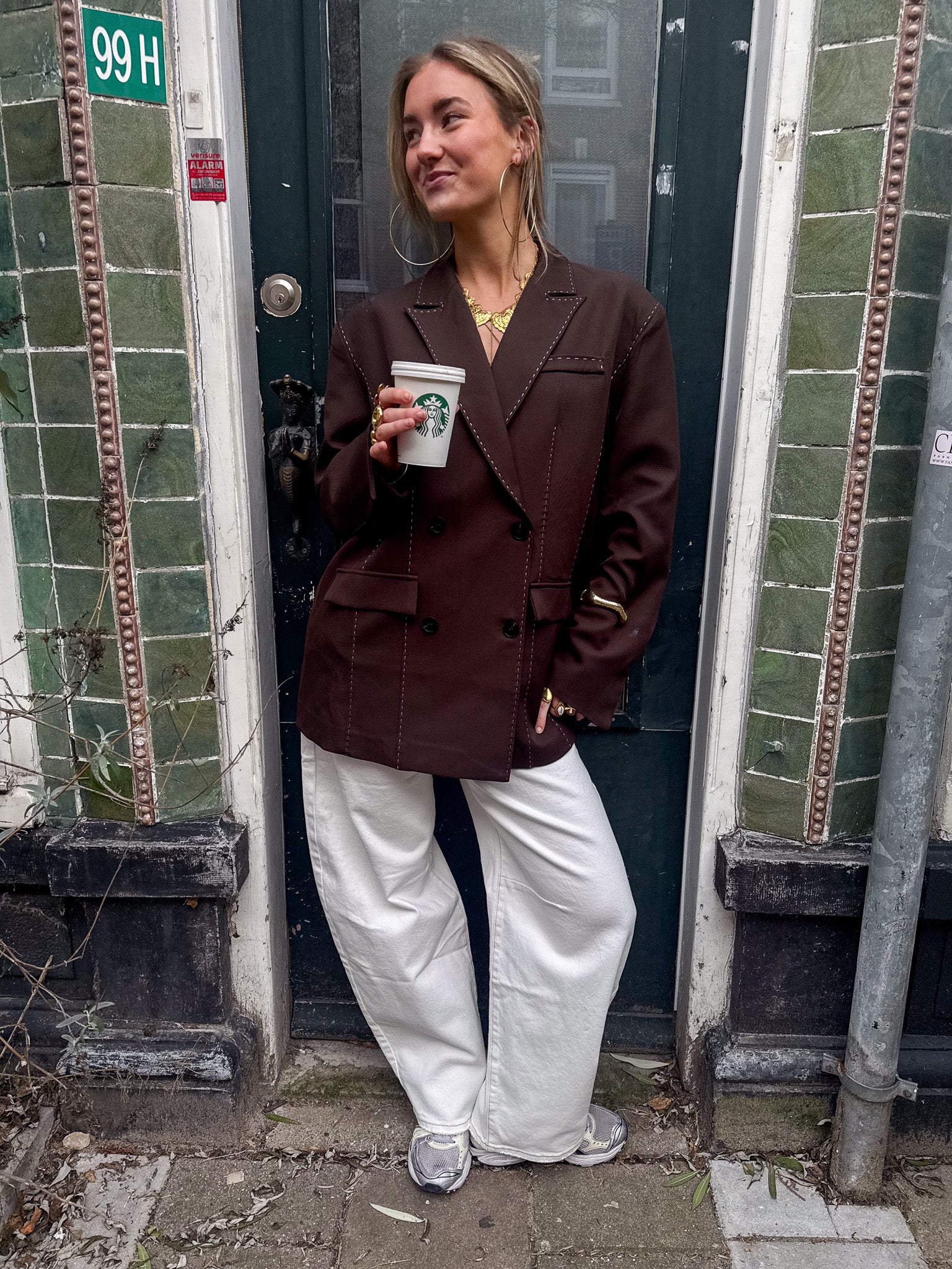 Barrel Balloon Jeans White