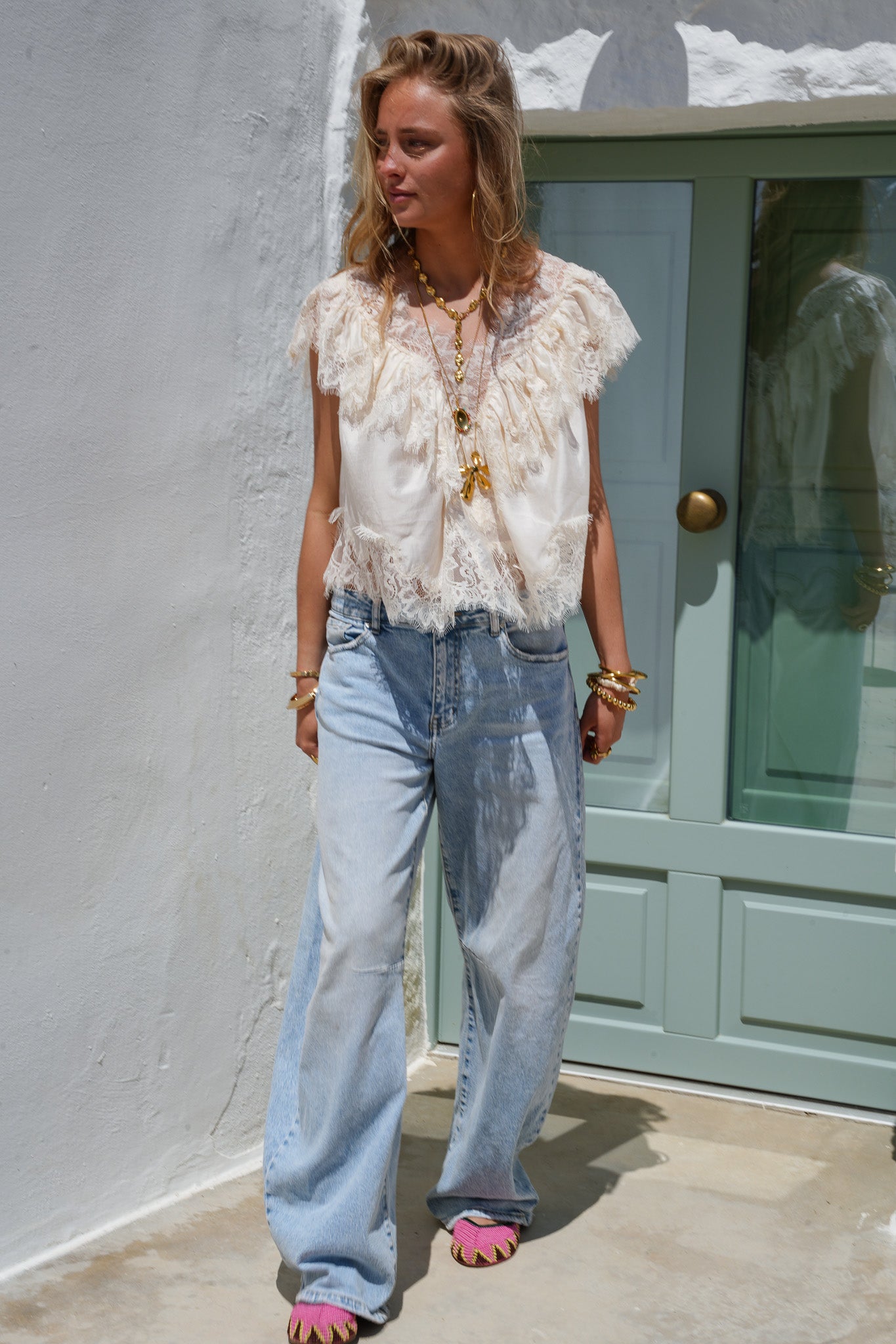 Valerie Lace Top Creme