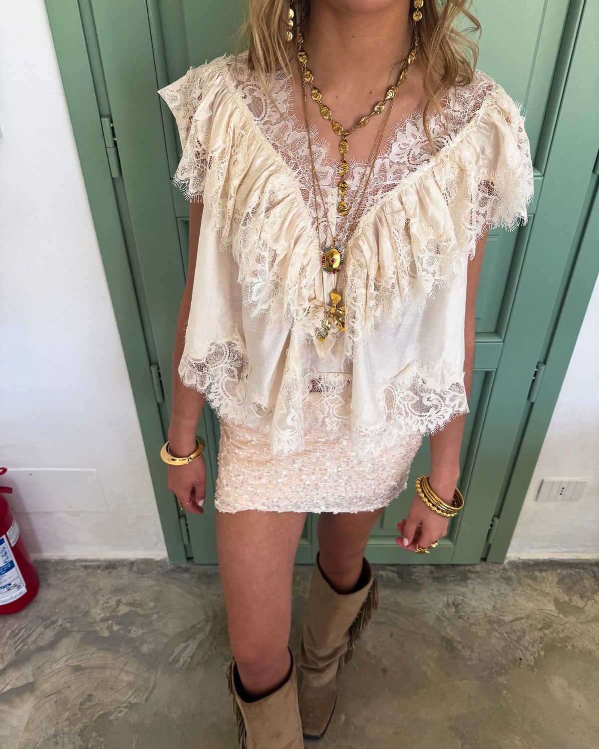 Valerie Lace Top | Cream