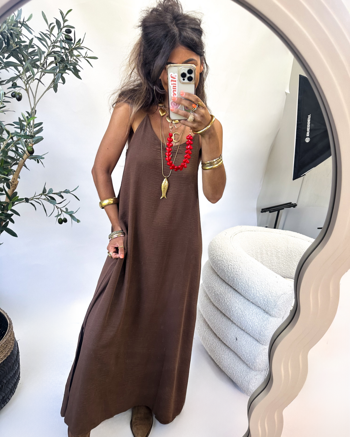Olvidarte Jurk | Brown