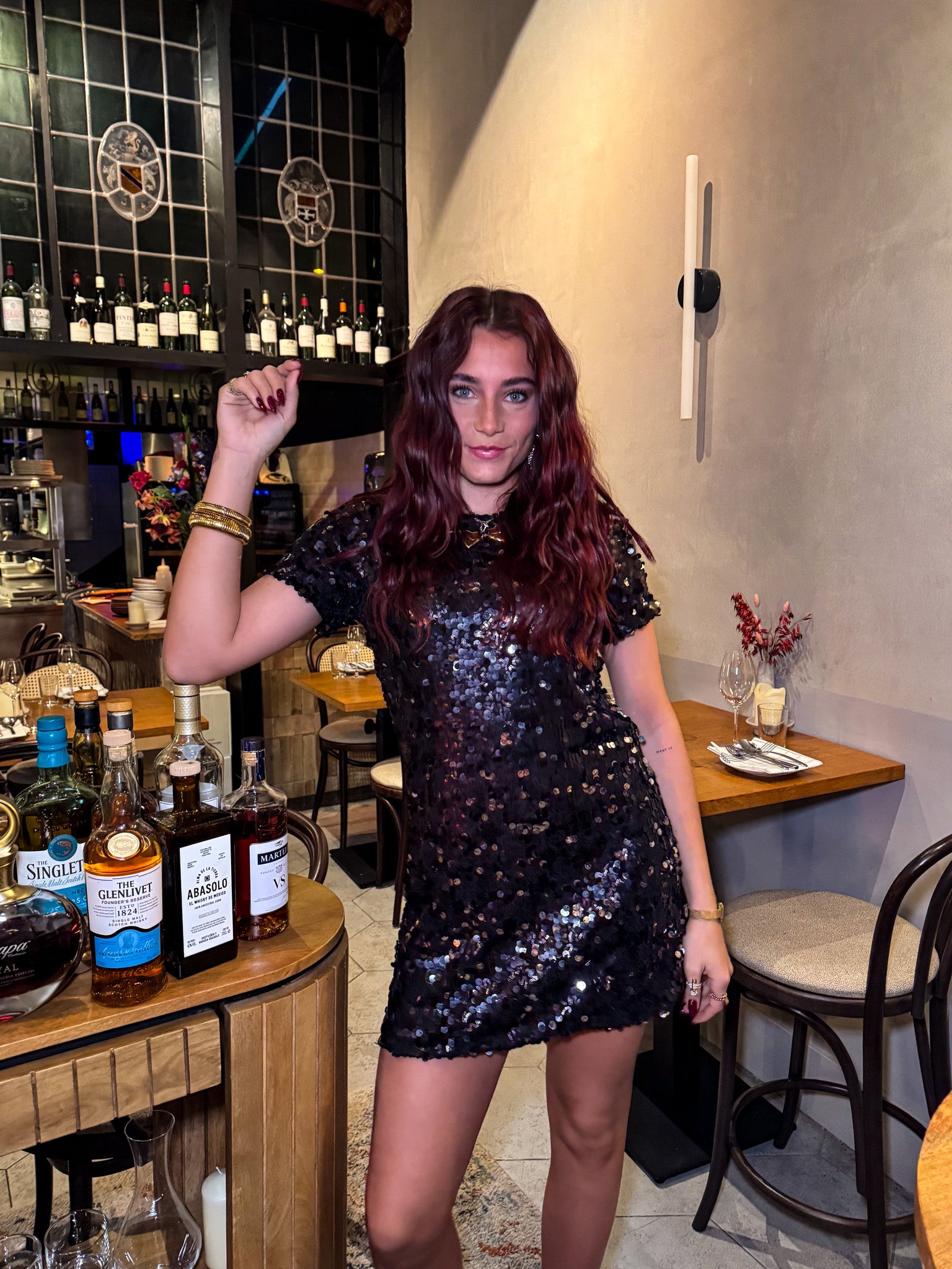 Yule Sparkle Dress Black