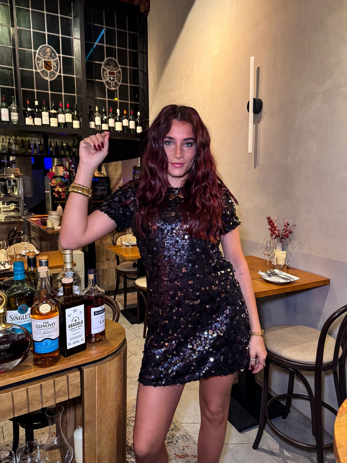 Yule Sparkle Jurk | Black