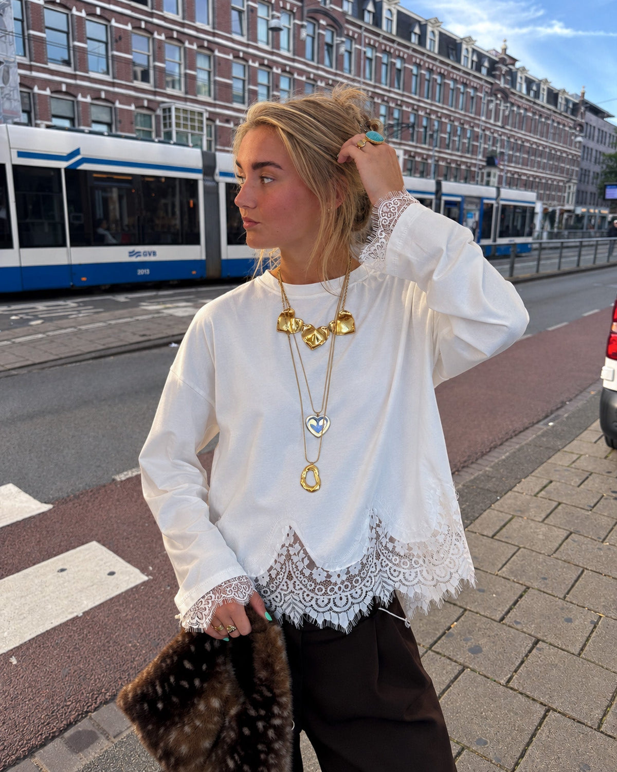 Lerry Lace Longsleeve | White